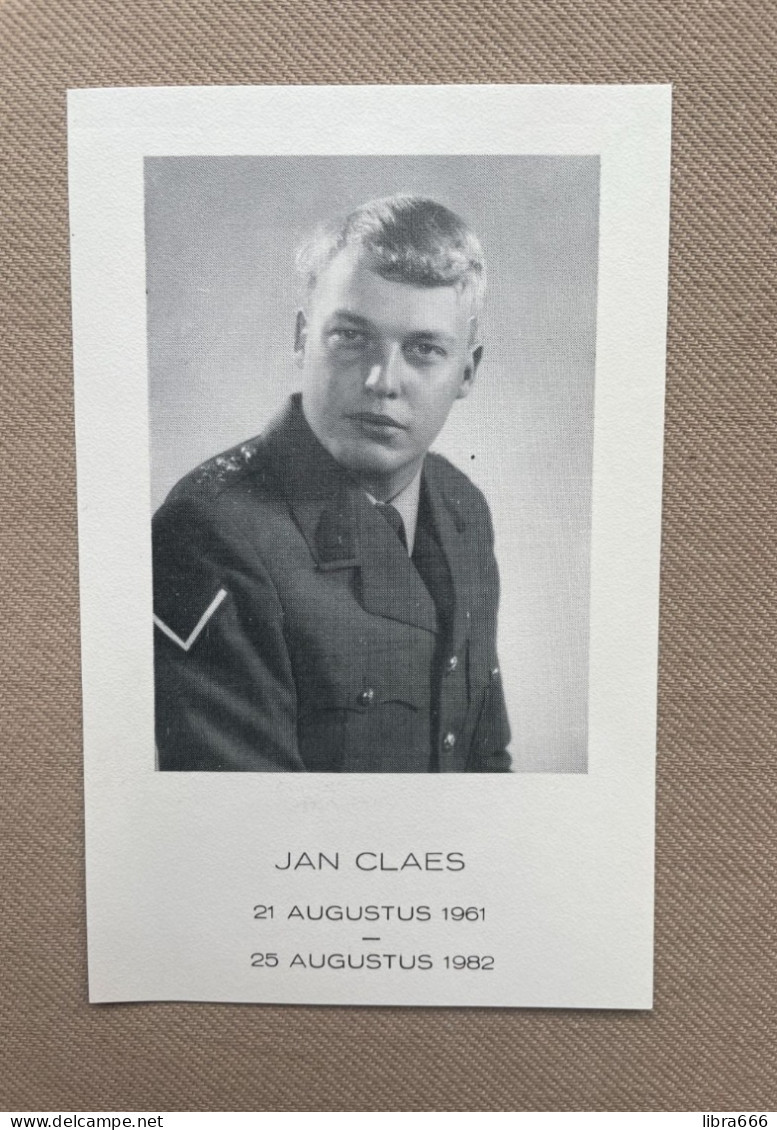 CLAES Jan °MECHELEN 1961 +ALTENRATH (B.R.D.) 1982 - Beroepsmilitair 2° Regiment Gidsen - Ongeval - SEGHBROECK - CAUBERGS - Décès