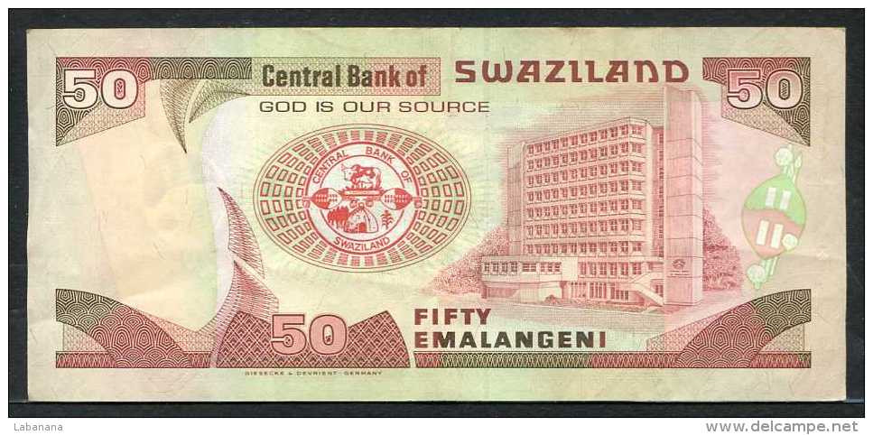 347-Swaziland Billet De 50 Emalangeni 2001 AA880 - Swaziland