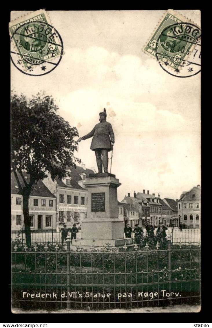 DANEMARK - KJOGE - FREDERIK D VII'S STATUE - Dänemark