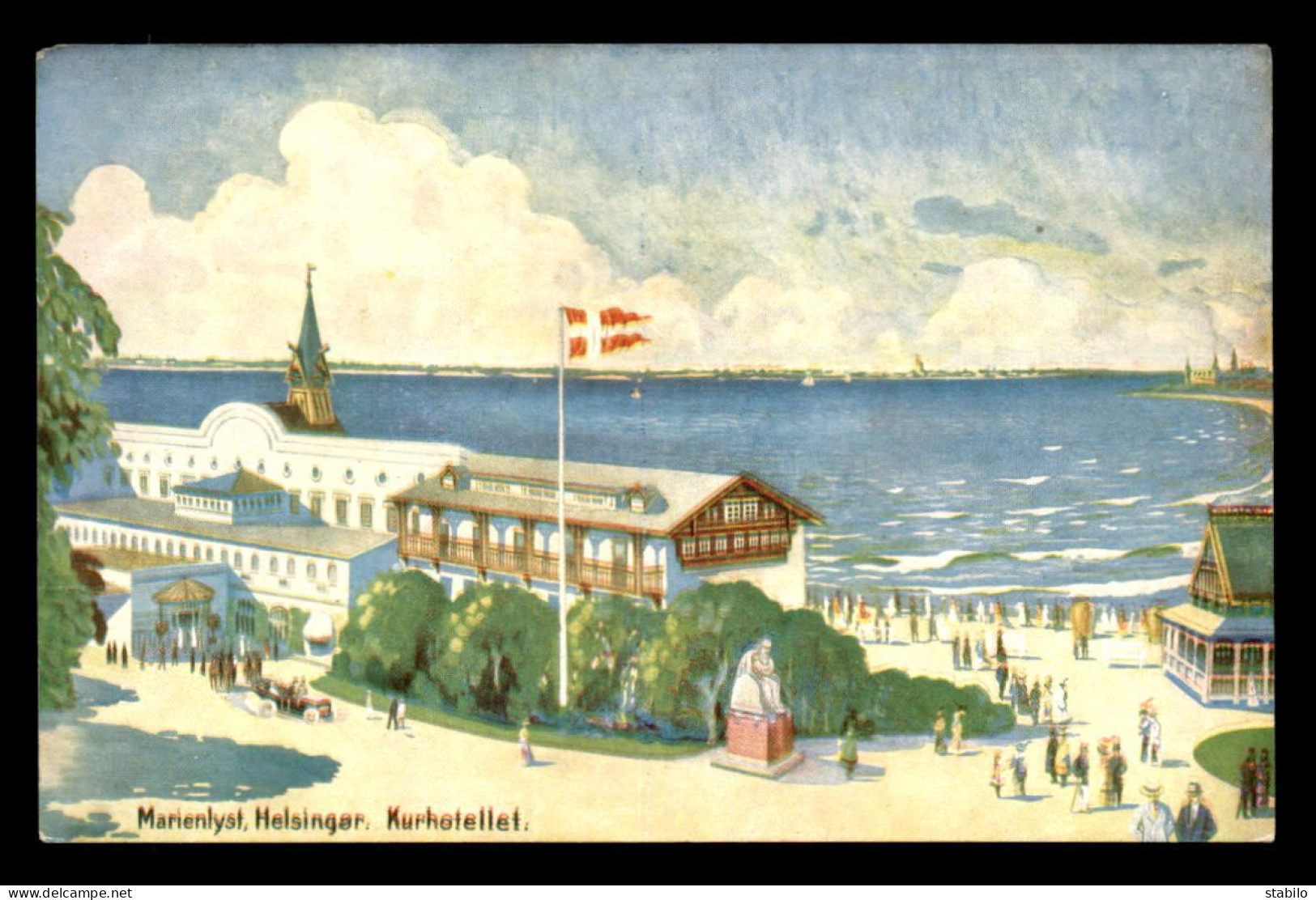 DANEMARK - MARIENLYST HELSINGER KURHOTELLET - CARTE ILLUSTREE - Dänemark