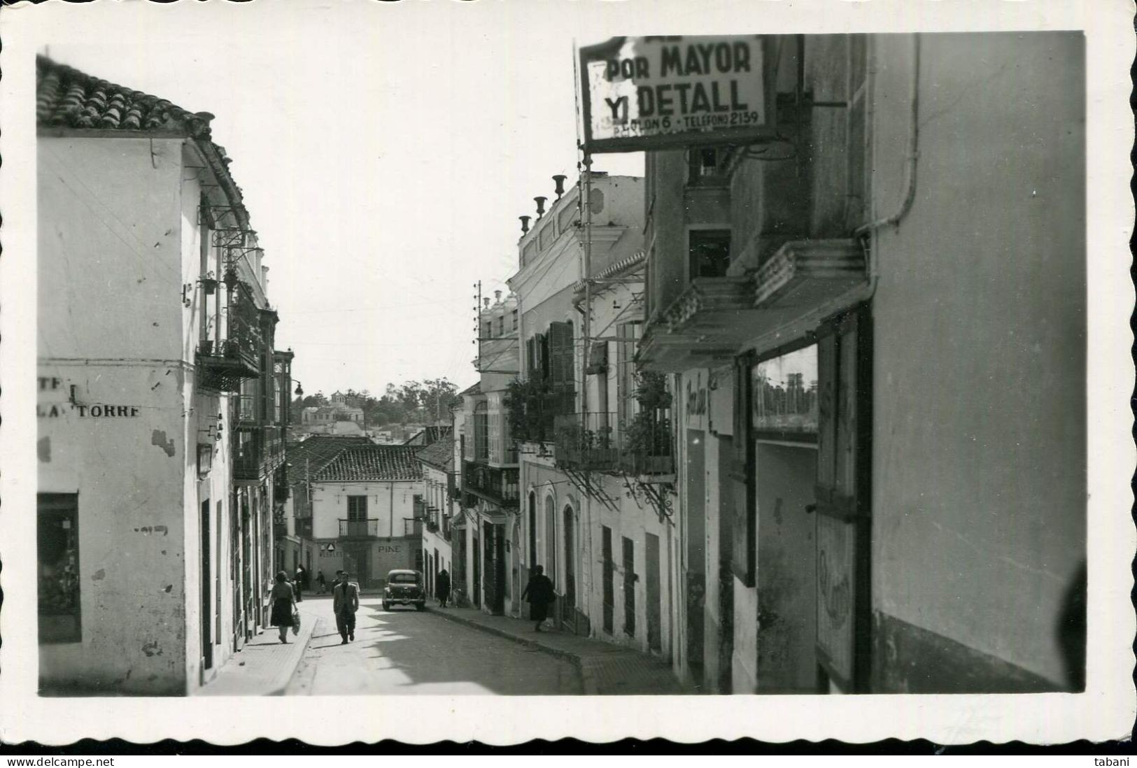 SPAIN ALGECIRAS OLD PHOTO POSTCARD ...CALLE CRISTÓBAL COLÓN... - Andere & Zonder Classificatie