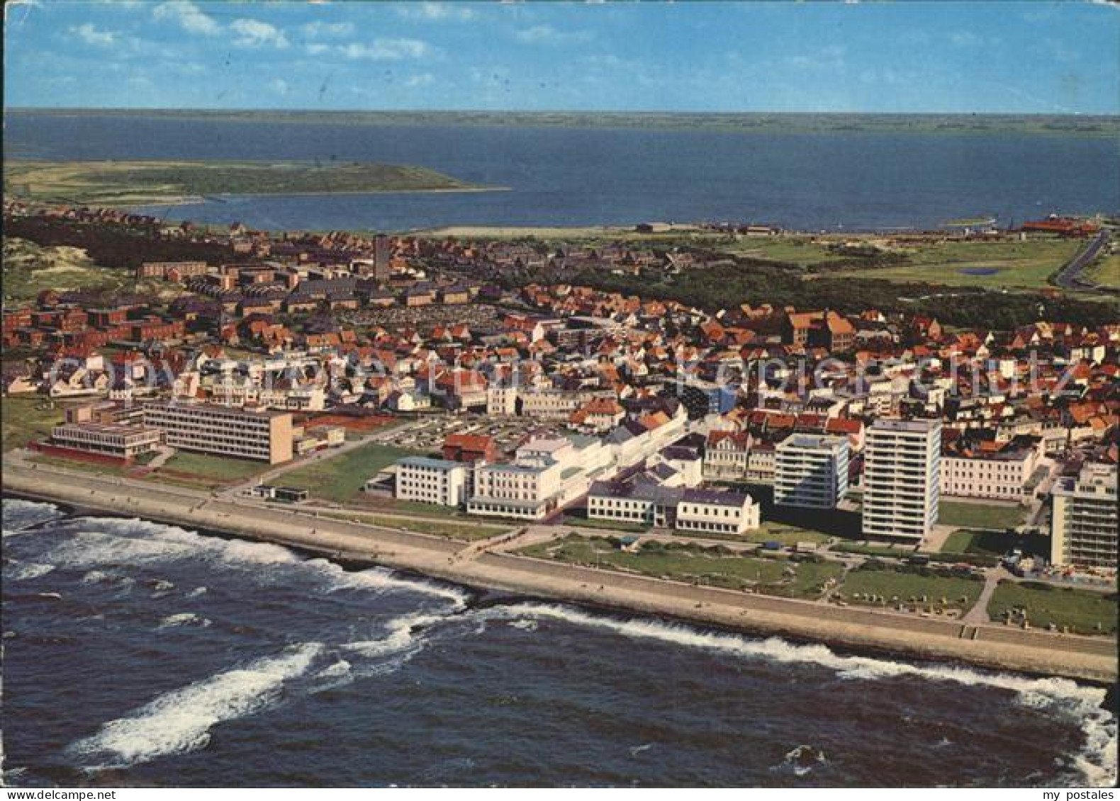 72233169 Norderney Nordseebad Fliegeraufnahme Kaiserstrasse Und Strand Norderney - Norderney