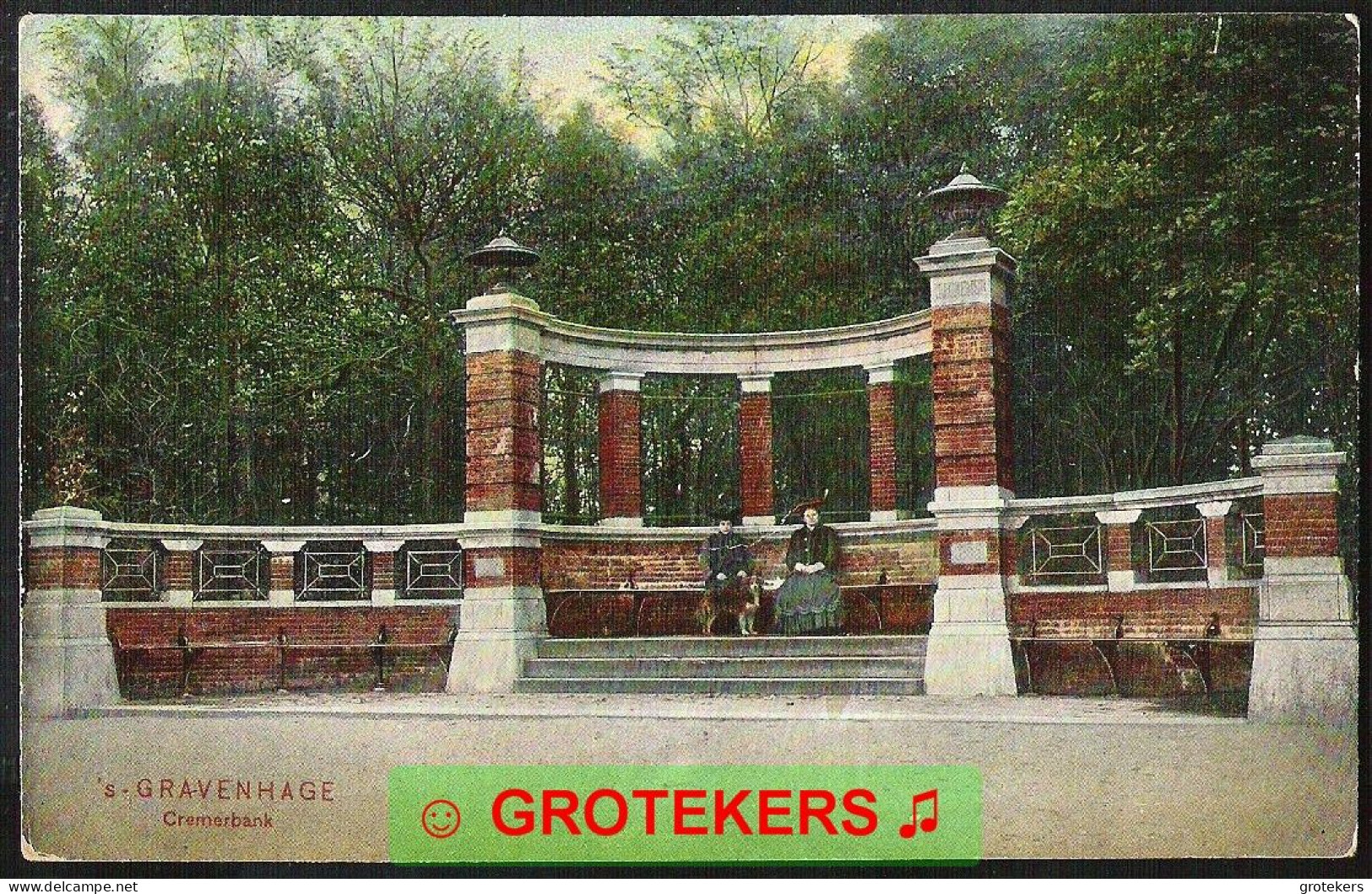 DEN HAAG Cremerbank Dames Met Hond 1907 - Den Haag ('s-Gravenhage)