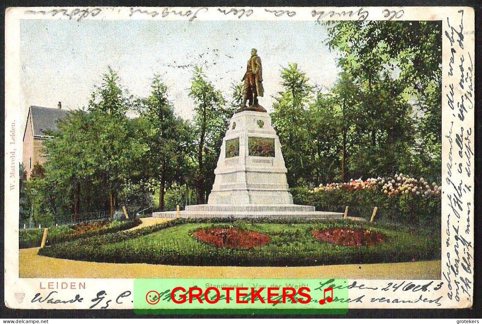 LEIDEN Standbeeld Van Der Werf 1903 - Leiden