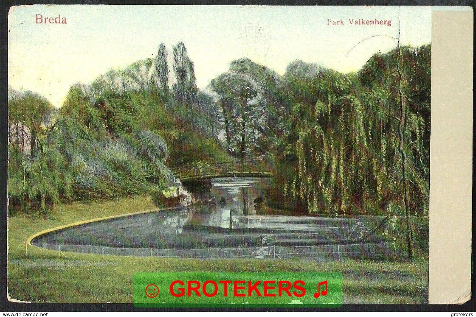 BREDA Park Valkenberg 1910 Langebalkstempel Breda 8 - Breda