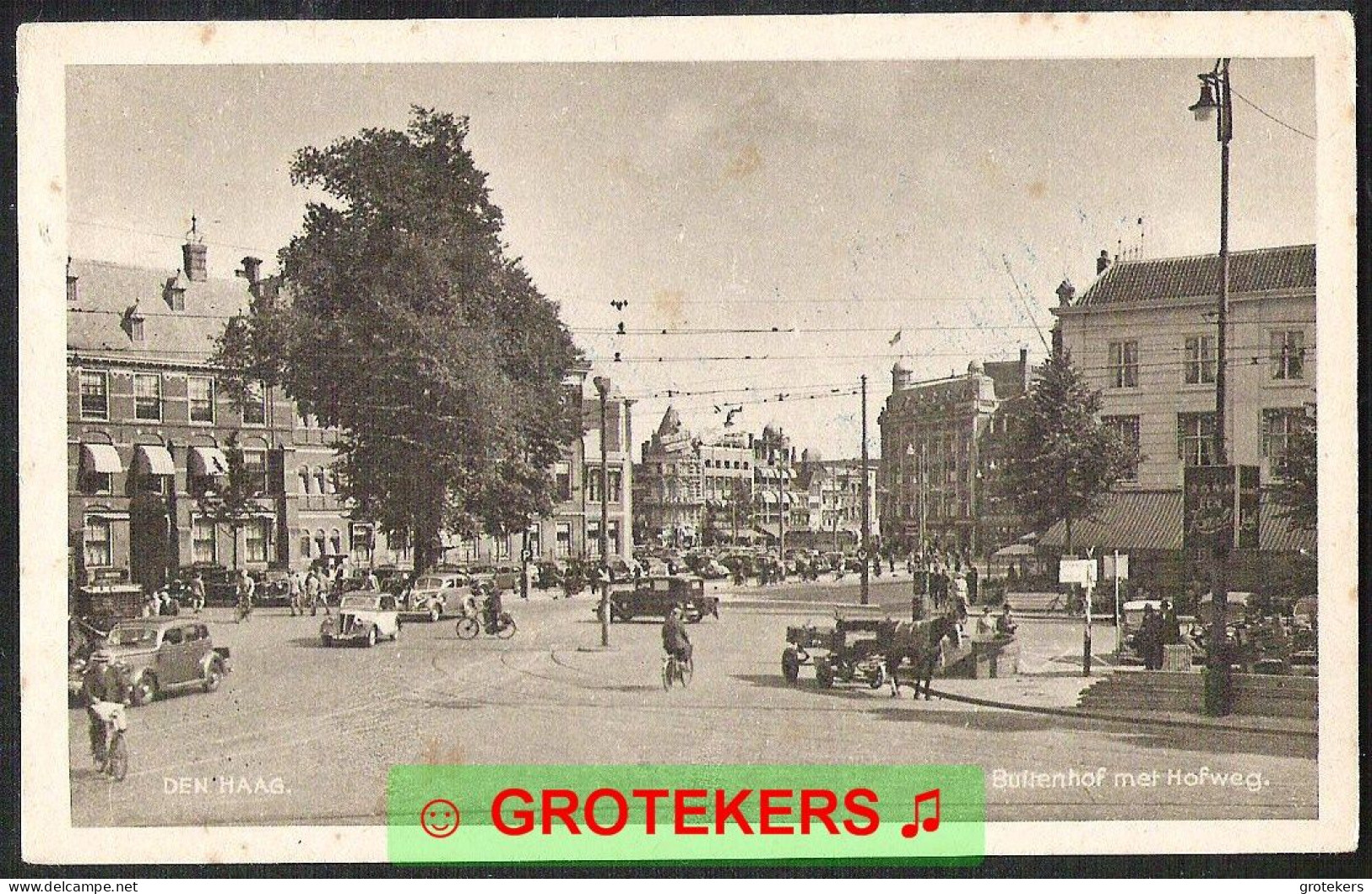 DEN HAAG Buitenhof Met Drukke Hofweg Ca 1935 ?   Classic Cars - Den Haag ('s-Gravenhage)