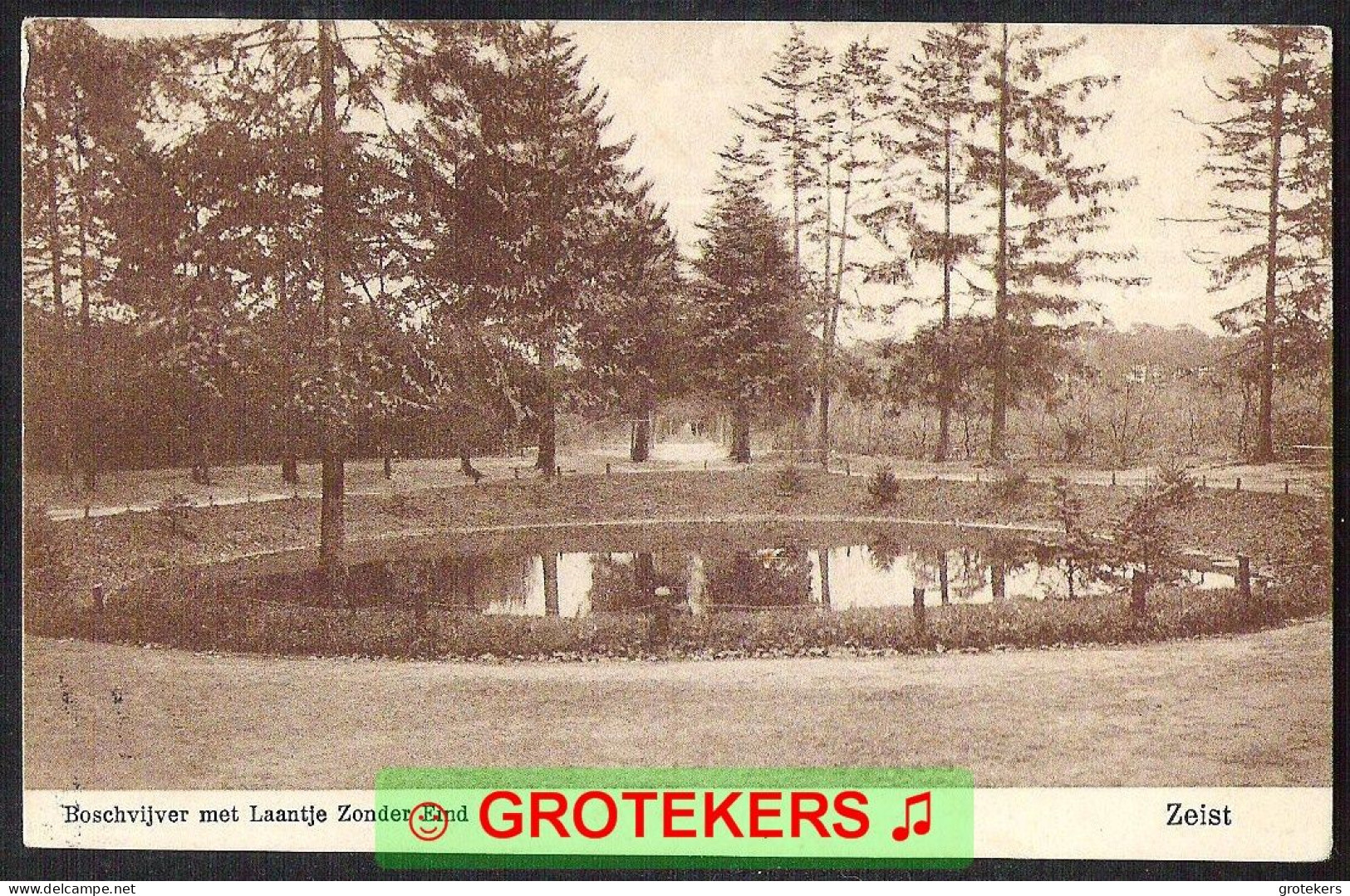 ZEIST Boschvijver Met Laantje Zonder Eind 1935 - Zeist