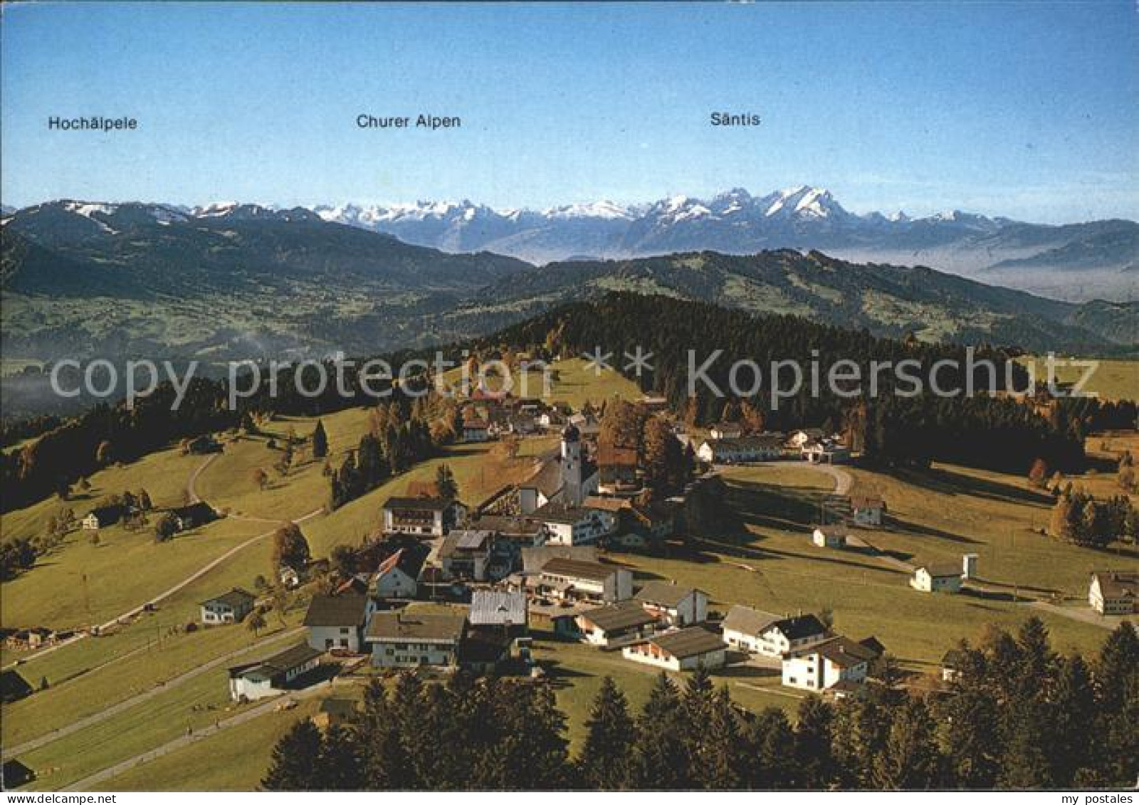 72233083 Sulzberg Vorarlberg Fliegeraufnahme Mit Hochaelpele Churer Alpen Saenti - Andere & Zonder Classificatie