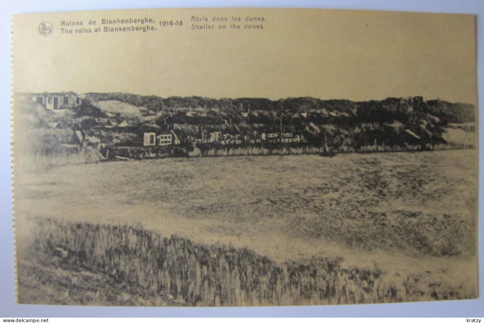 BELGIQUE - FLANDRE OCCIDENTALE - BLANKENBERGE - Guerre 14-18 - Abri Dans Les Dunes - Blankenberge