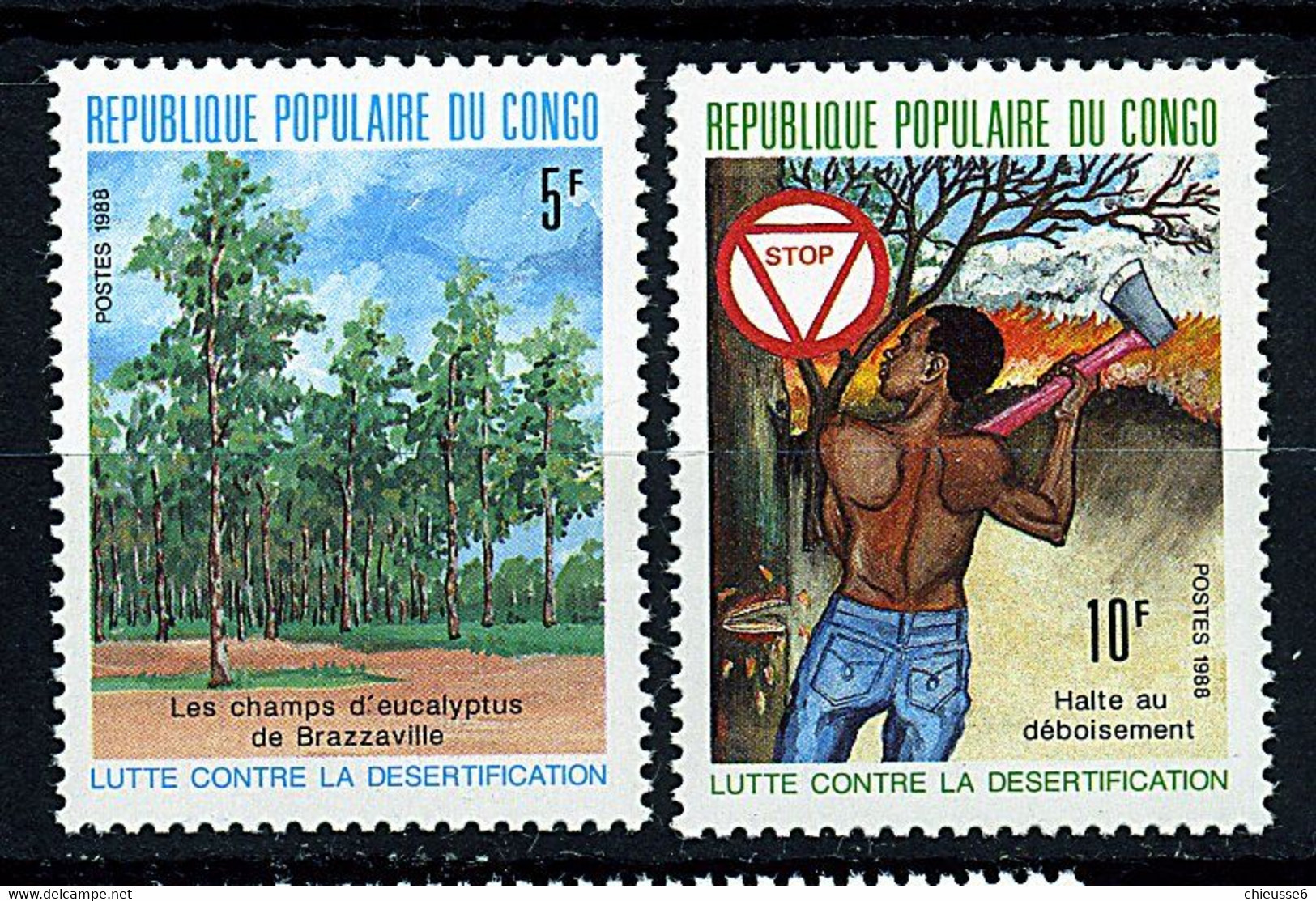 Rep. Congo ** N° 836/837 - Lutte Contre La Désertification - Mint/hinged
