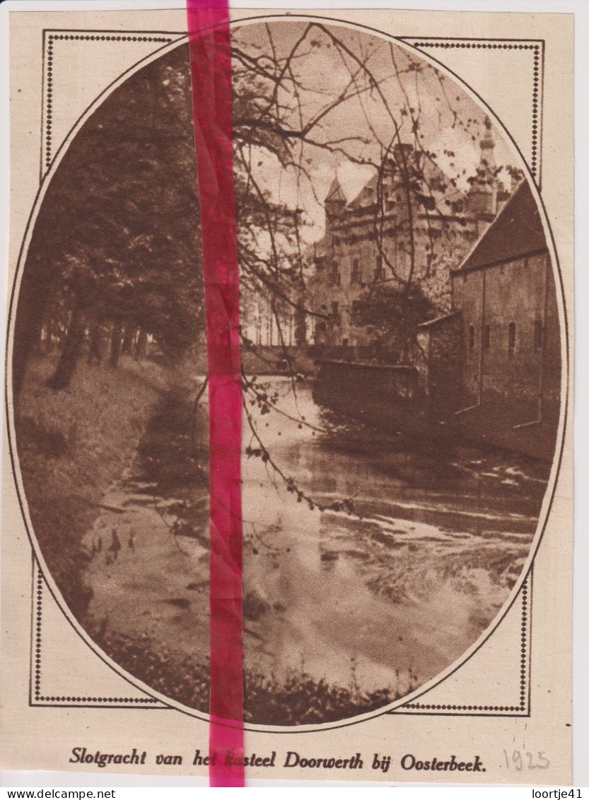 Slotgracht Kasteel Doorwerth Bij Oosterbeek - Orig. Knipsel Coupure Tijdschrift Magazine - 1925 - Non Classificati