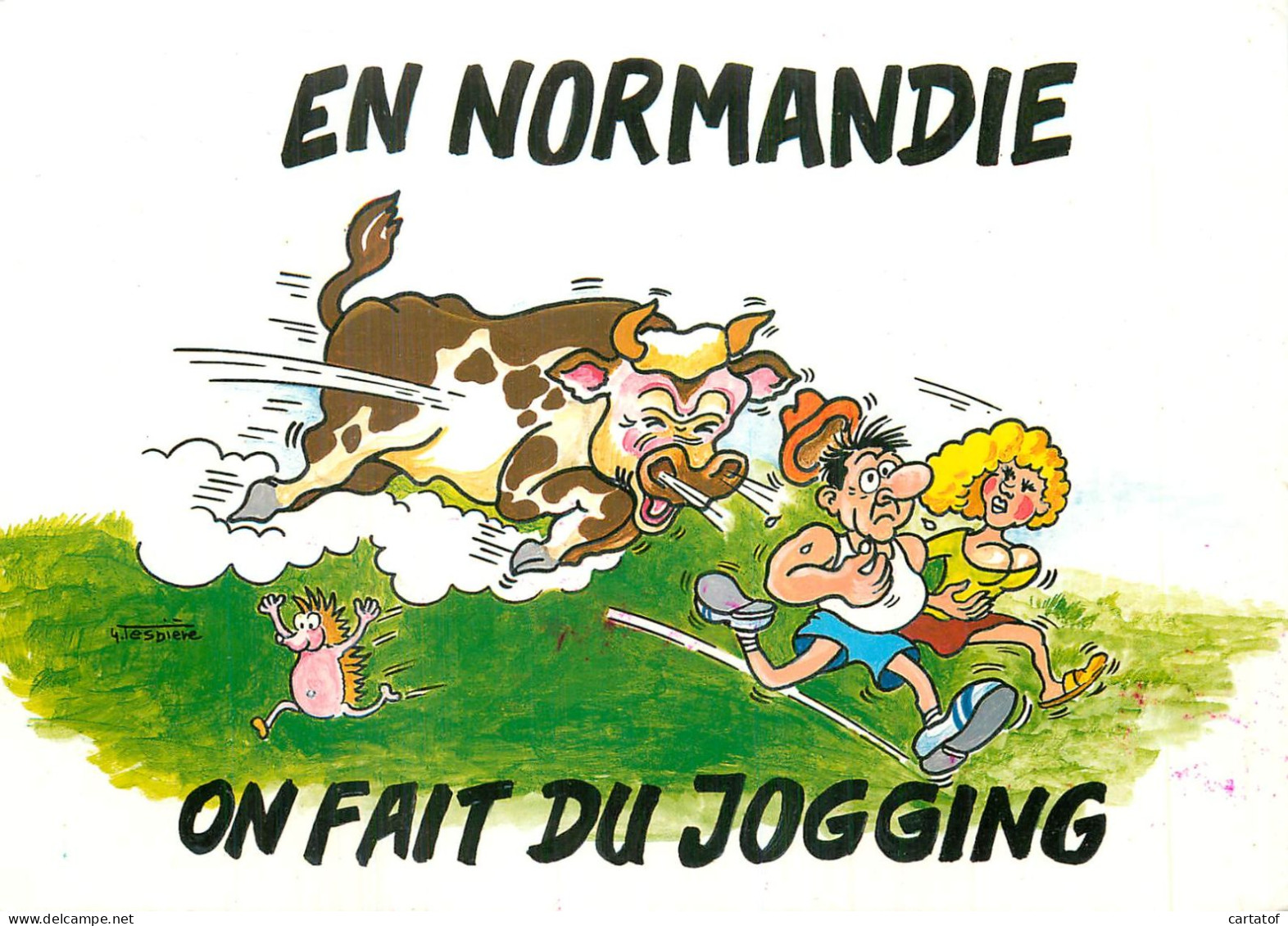 Humour Vache . En Normandie On Fait Du Jogging . TESNIERE - Humour