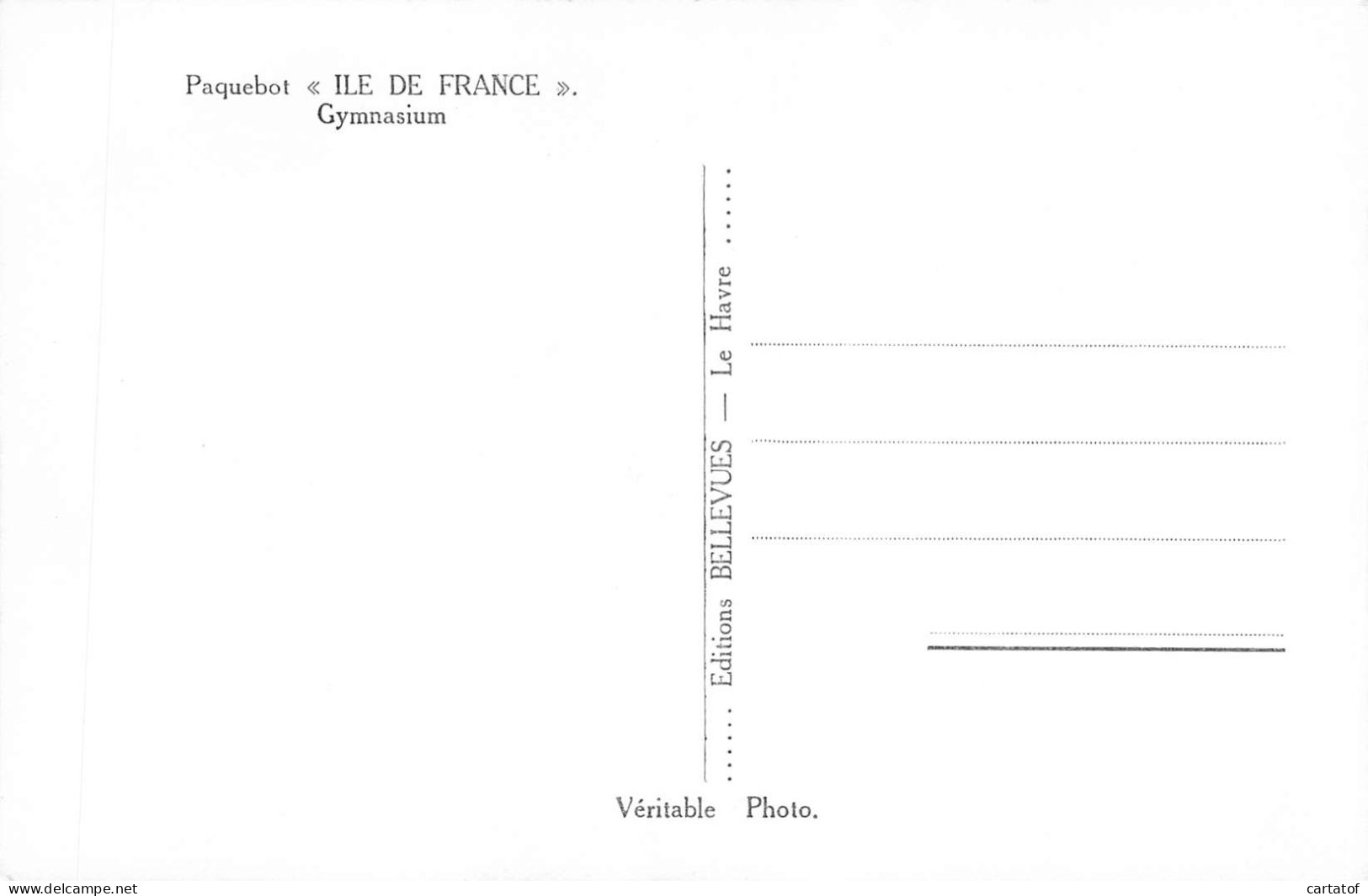 Paquebot ILE DE France . Gymnasium - Paquebots