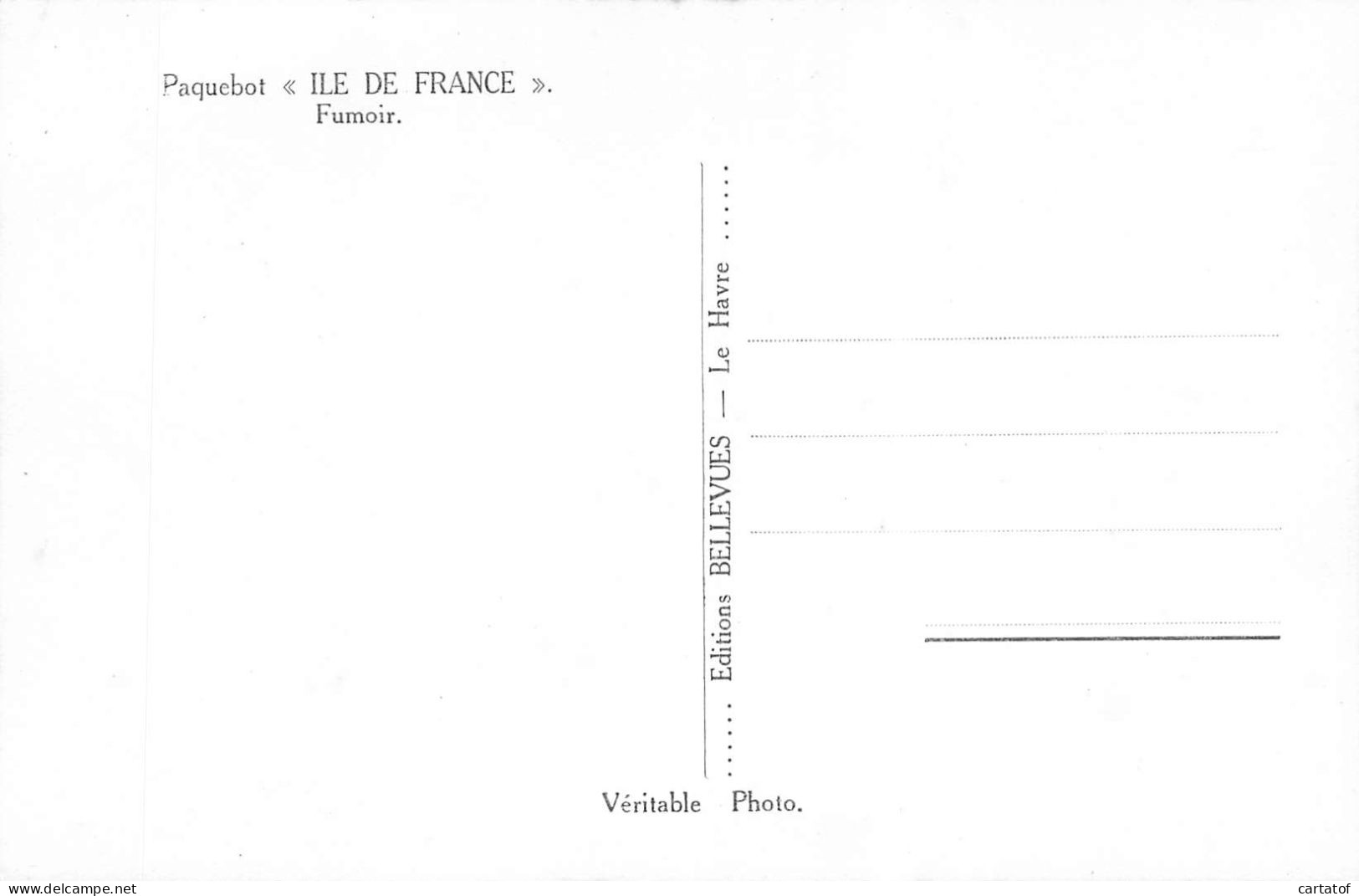 Paquebot ILE DE France .  Fumoir - Paquebots