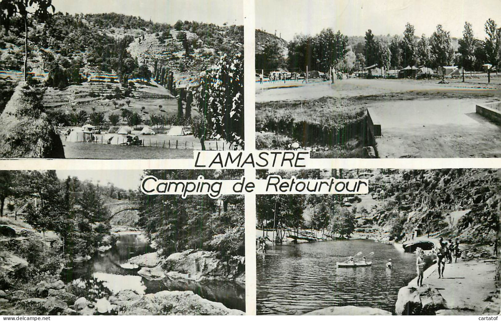 LAMASTRE . Camping De Retourtour . CP Multivues - Lamastre