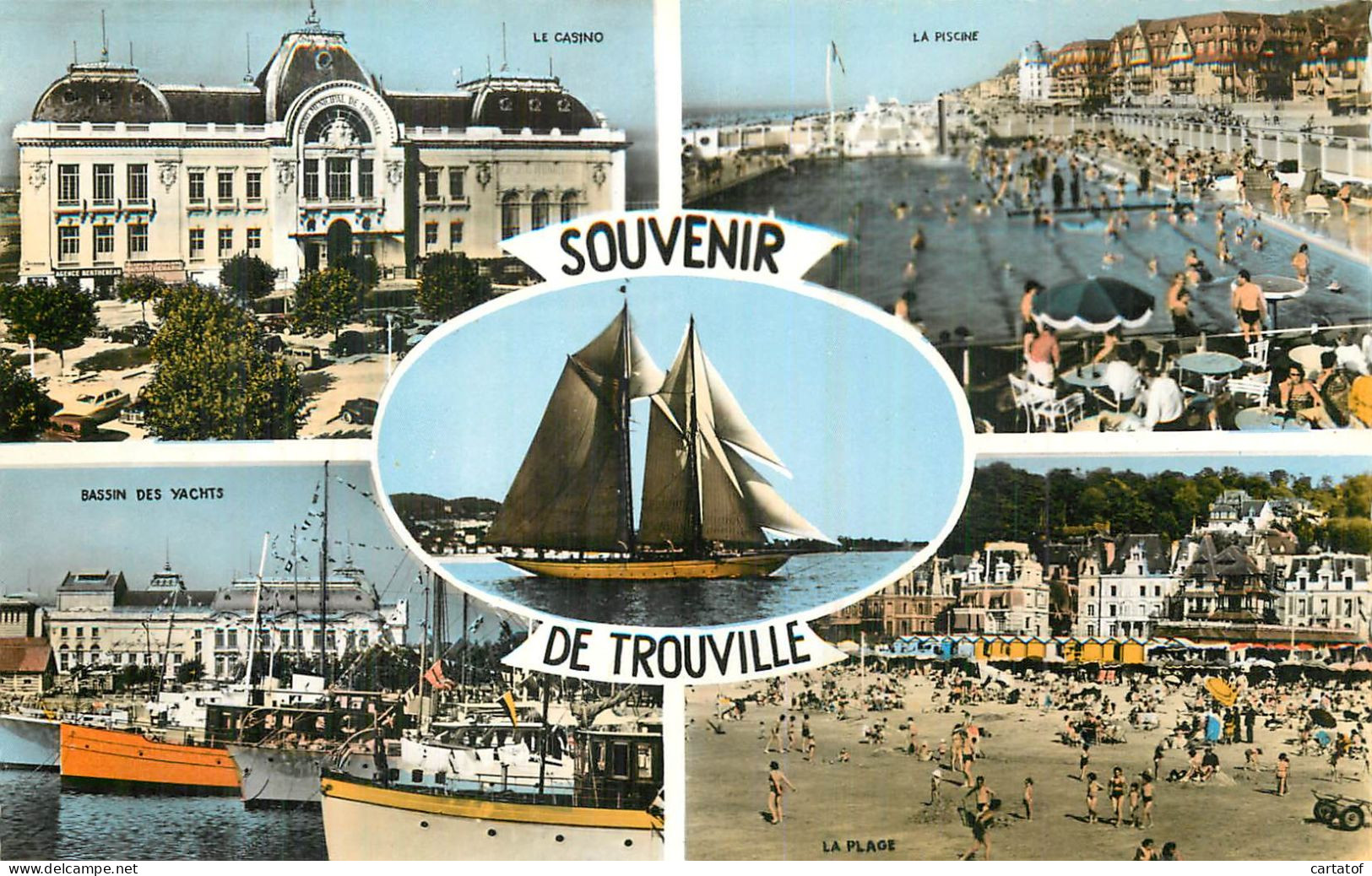 TROUVILLE . CP Multivues . SOUVENIR  - Trouville