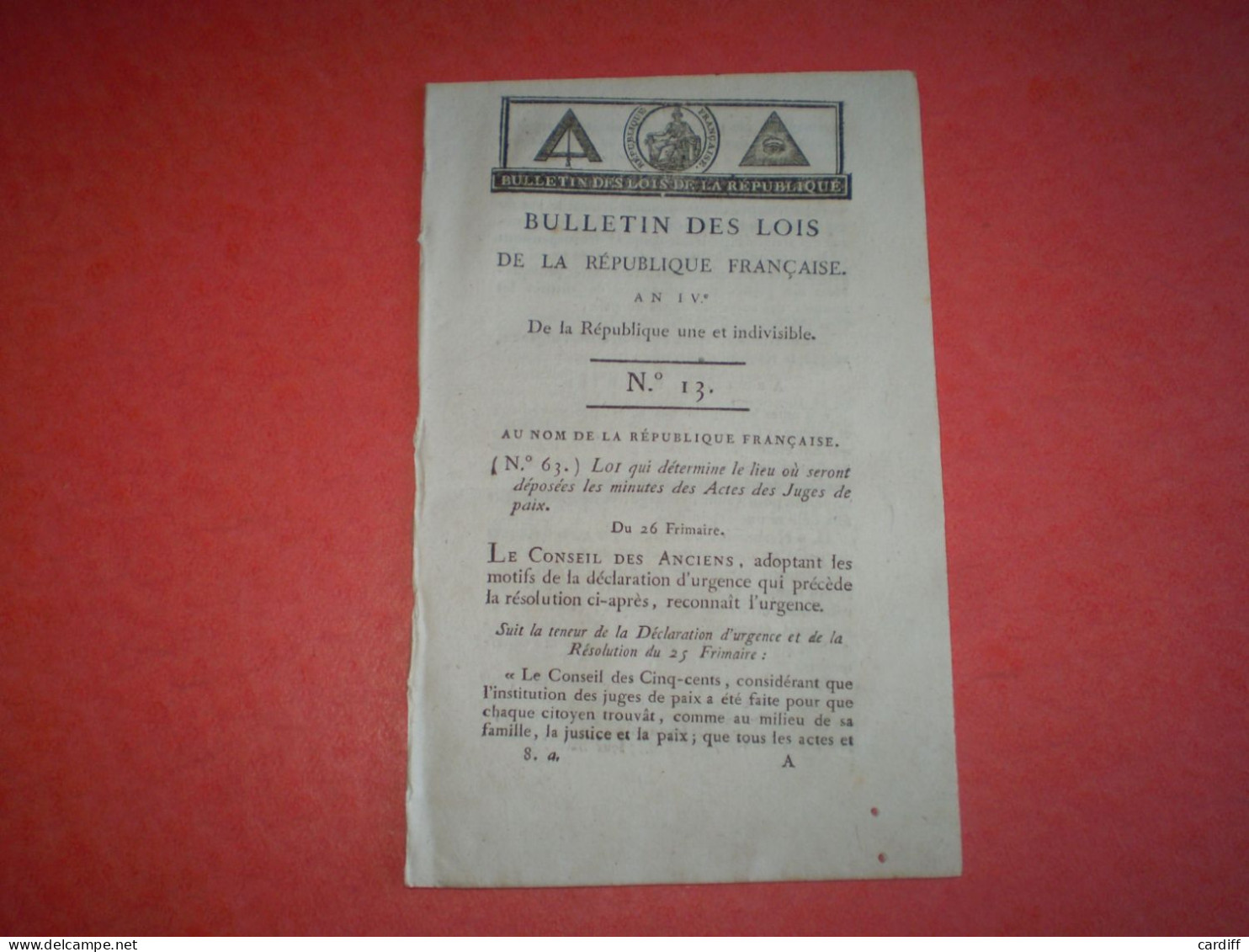 Bulletin Des Lois  An IV :époque De Brisement Planche Aux Assignats. Salaires équivalent En Froment Myriagrammes, Jug - Décrets & Lois