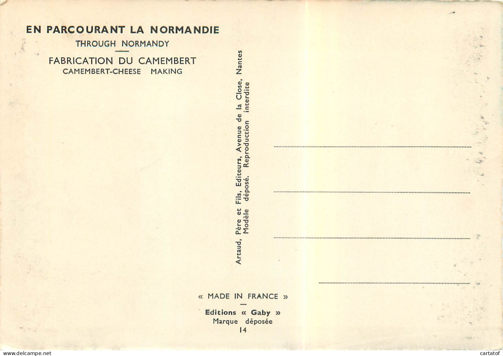 Fabrication Du Camembert . Illustration HOMUALK . EN PARCOURANT LA NROMANDIE - Homualk
