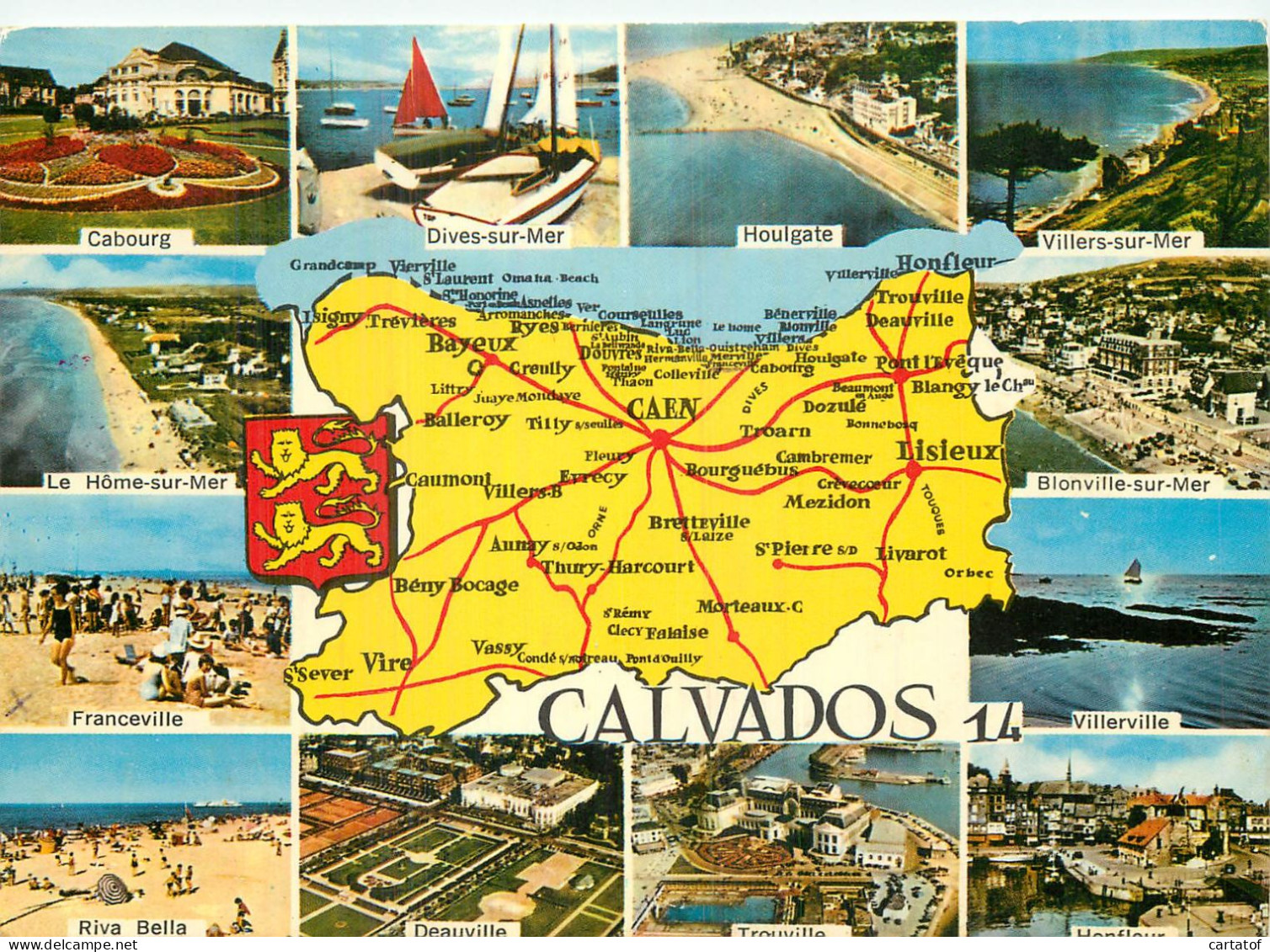 CALVADOS .  Carte Géographique - Other & Unclassified