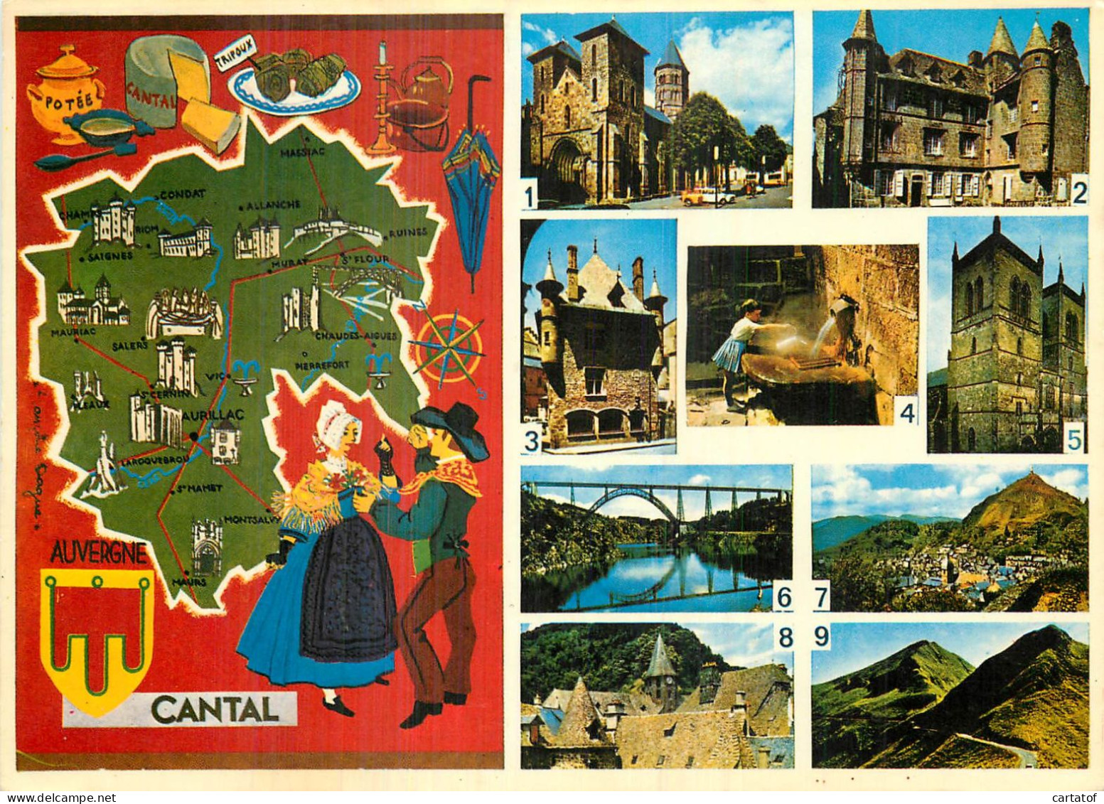 CANTAL . Carte Géographique - Autres & Non Classés