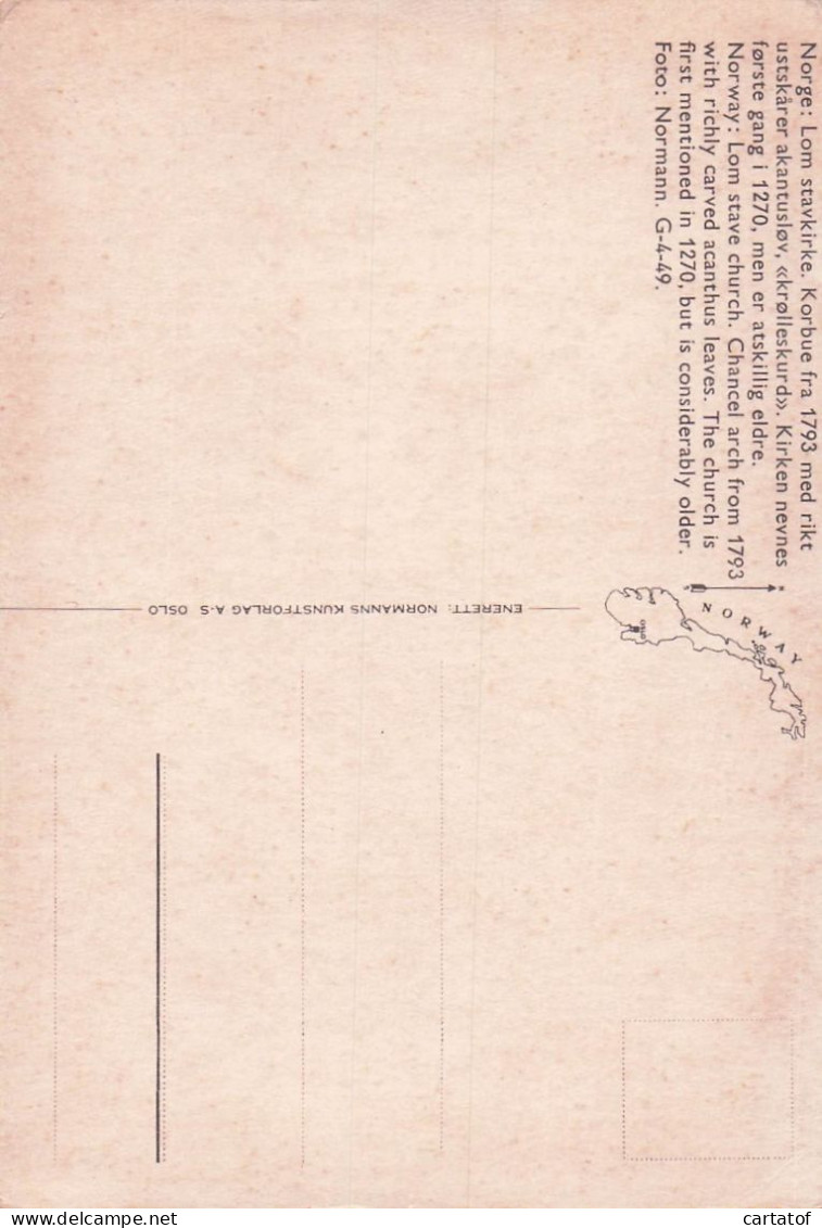 LOM STAVKIRKE . KORBUE … - Norvège