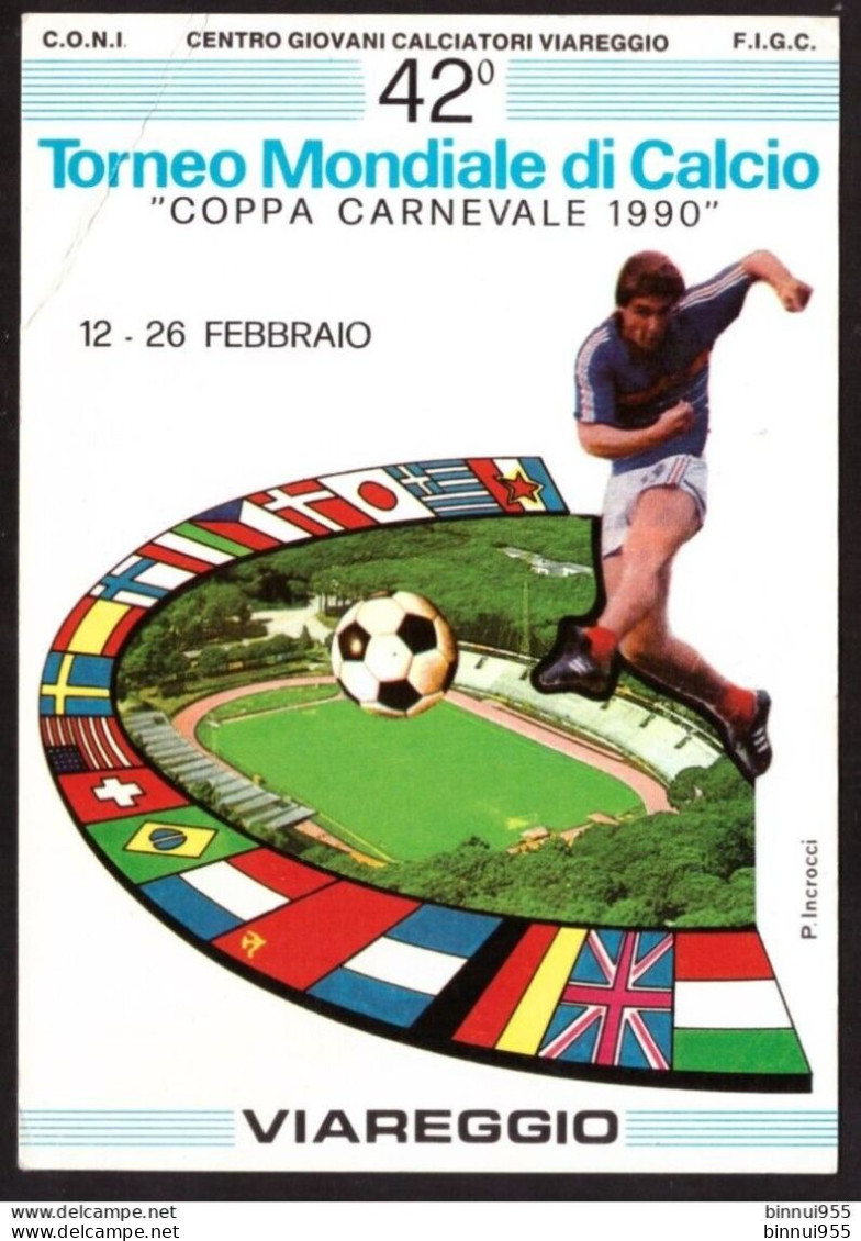 Cartolina Viareggio 42° Torneo Mondiale Di Calcio Coppa Carnevale 1990 - Non Viaggiata - Football