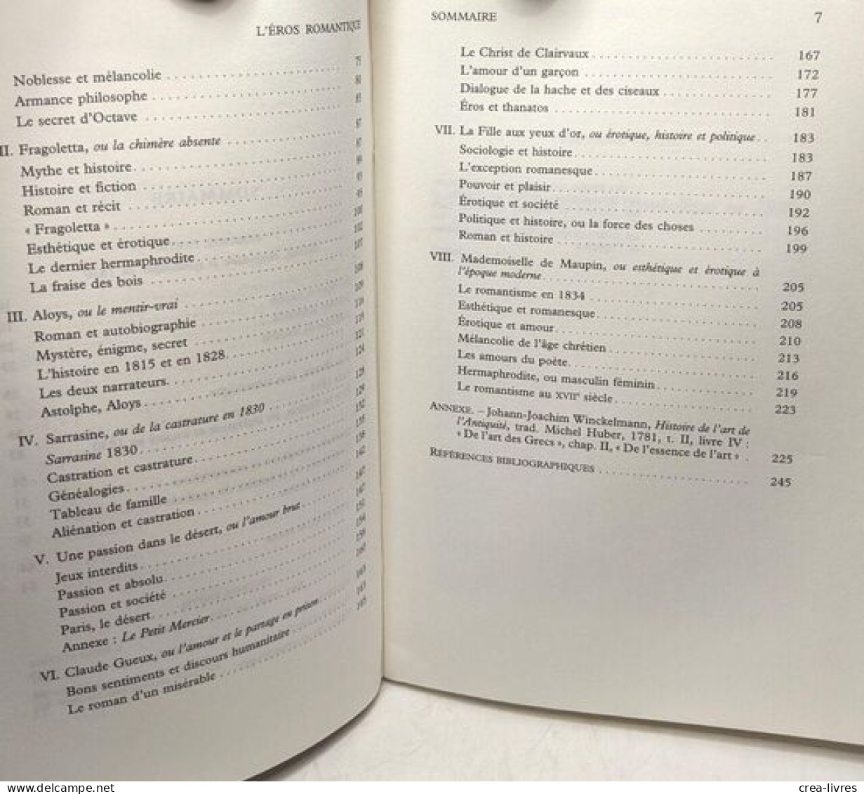 L'Eros Romantique --- Représentations De L'amour En 1830 / Littératures Modernes - Autres & Non Classés