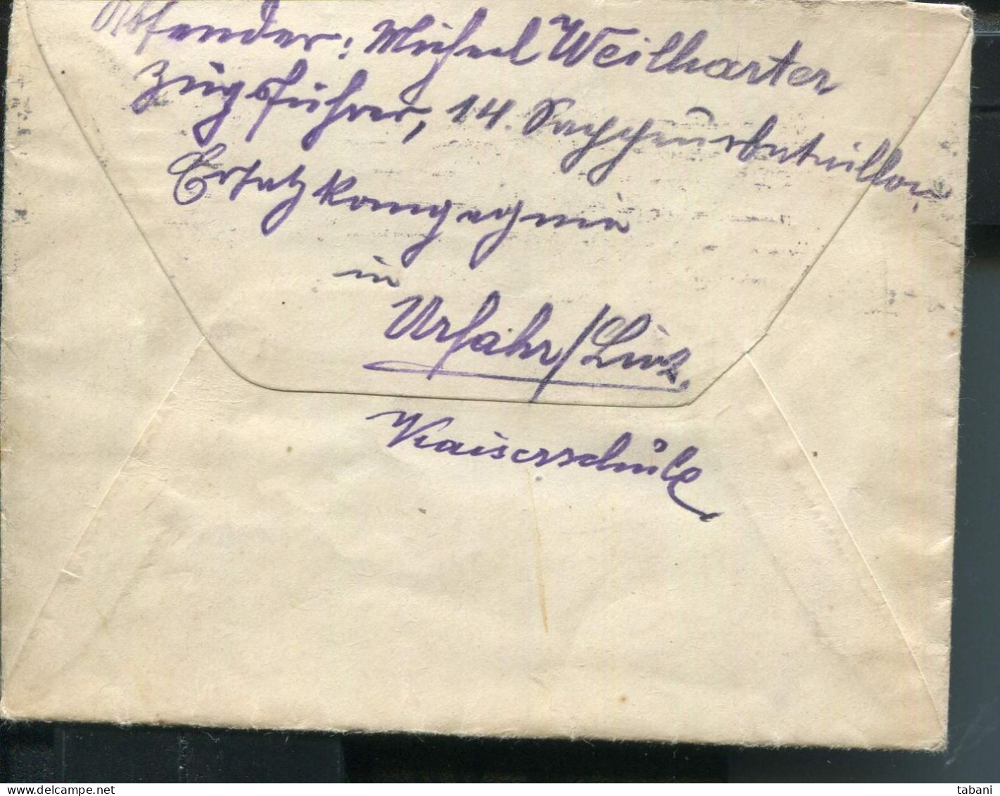 AUSTRIA WWI 1915 LINZ OLD COVER AND LETTER KUK SAPPEURBATAILLON NR.14. - Militaria