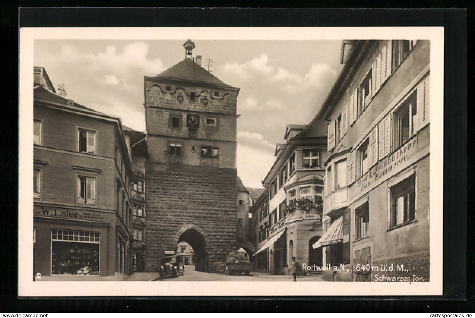 AK Rottweil, Schwarzes Tor Mit Bäckerei  - Rottweil