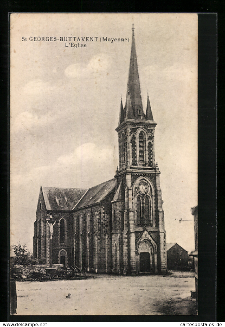 CPA St-Georges-Buttavent, L`Eglise  - Autres & Non Classés