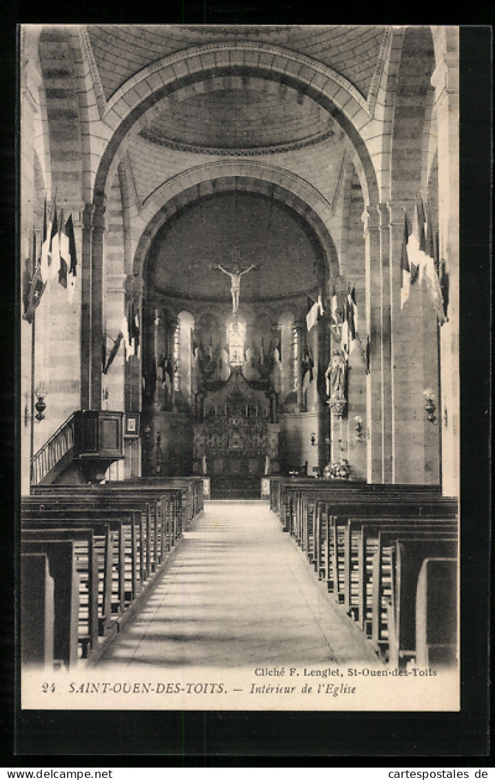 CPA Saint-Ouen-Des-Toits, Intérieur De L`Eglise  - Autres & Non Classés