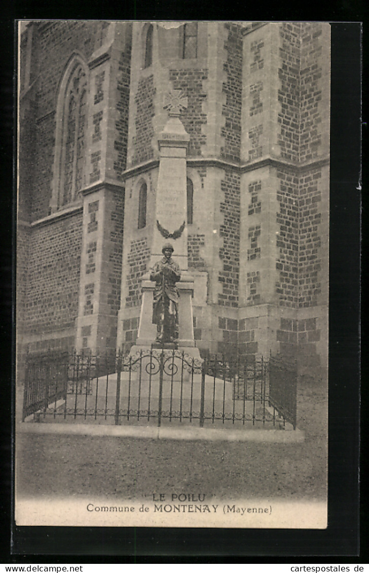 CPA Montenay, Monument Le Poilu  - Otros & Sin Clasificación