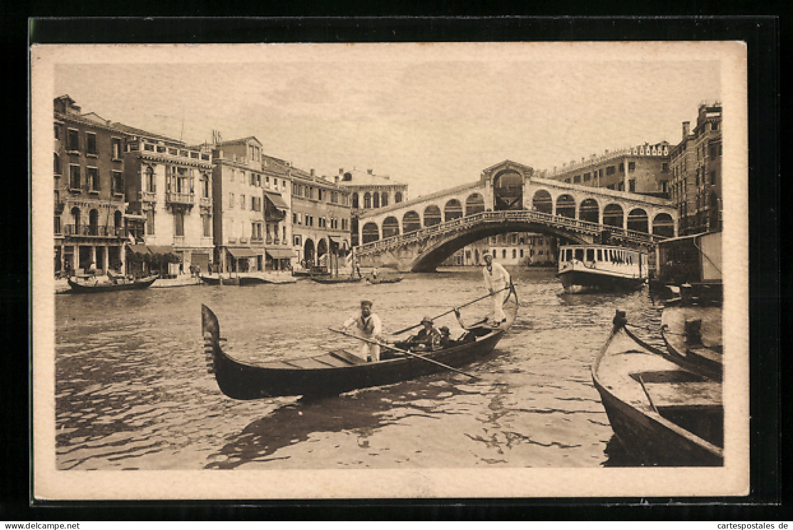 AK Venezia / Venedig, Rialtobrücke Und Gondel  - Sonstige & Ohne Zuordnung