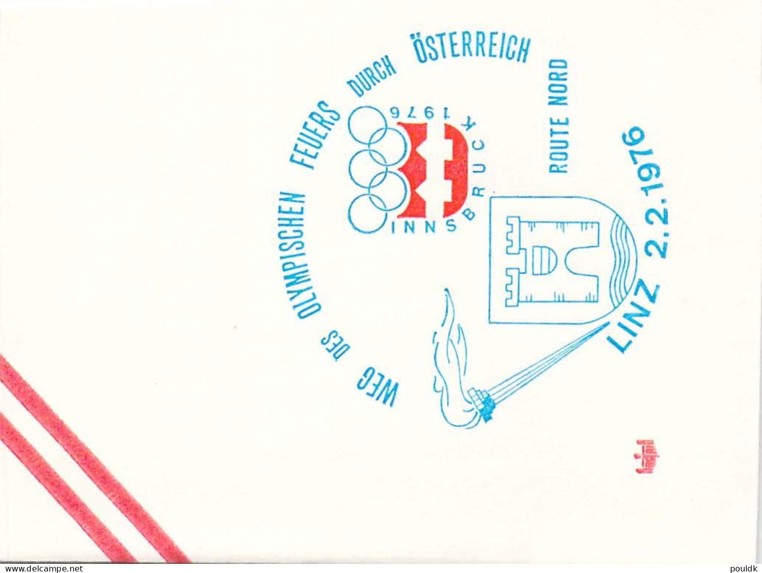 Olympic Games in Innsbruck 1976. 10 Torch Relay Covers from Austria. Postal Weight 0,09 kg. Please read Sales Conditions