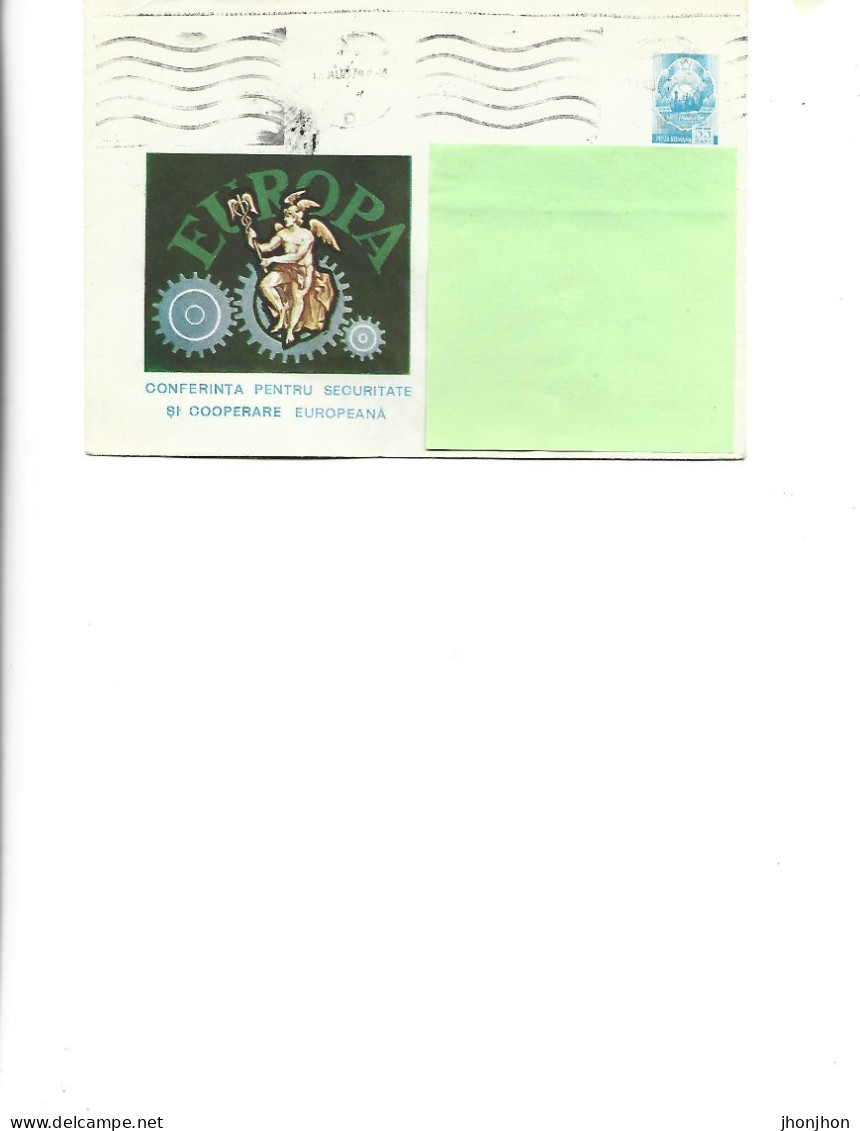 Romania - Post. St.cover Used 1973(1323) -  Conference For Security And European Cooperation - Entiers Postaux