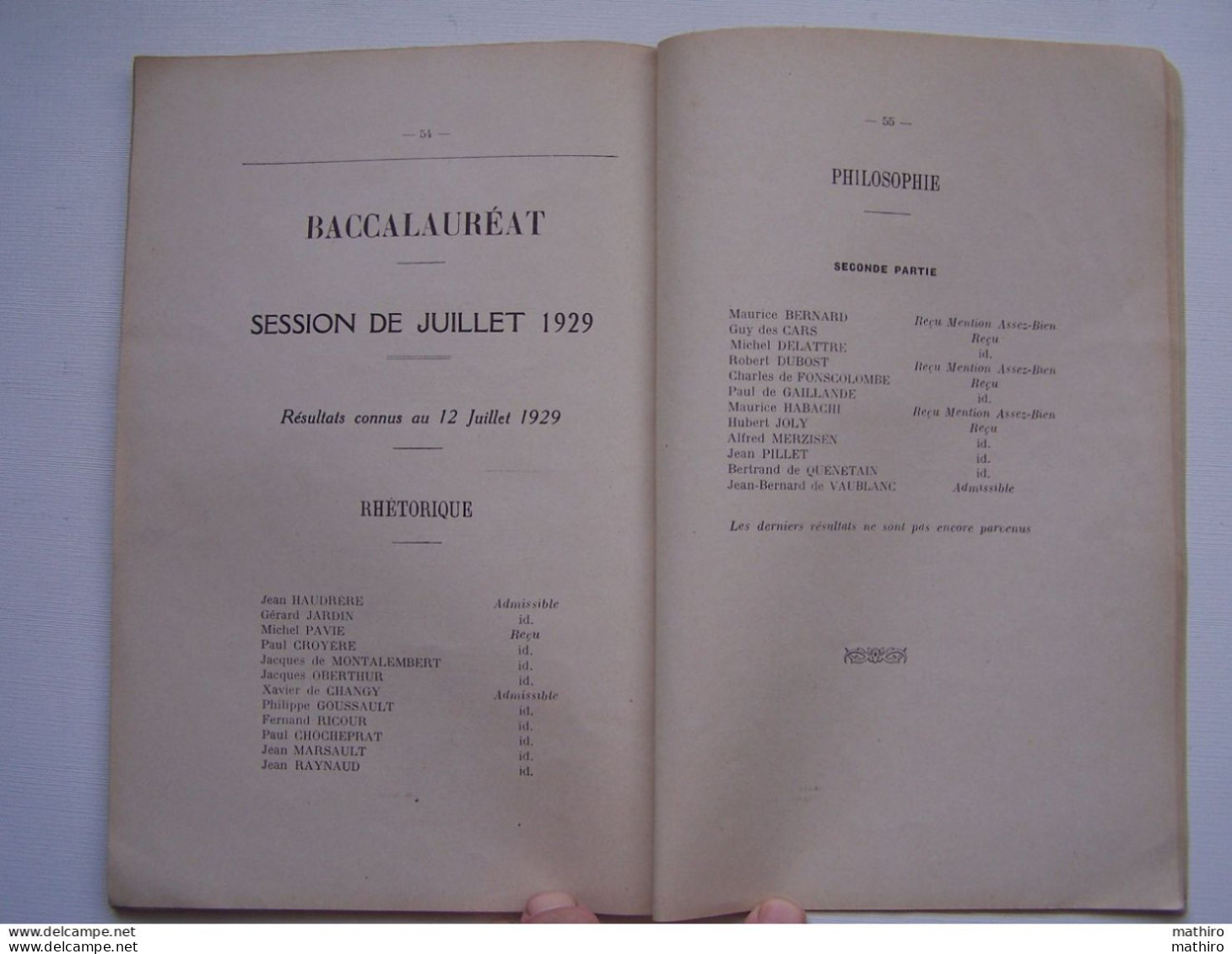 LE MANS - Distribution Des Prix 1929 ,présidée M.de Linière,collège Notre  Dame De Sainte-Croix - Non Classés