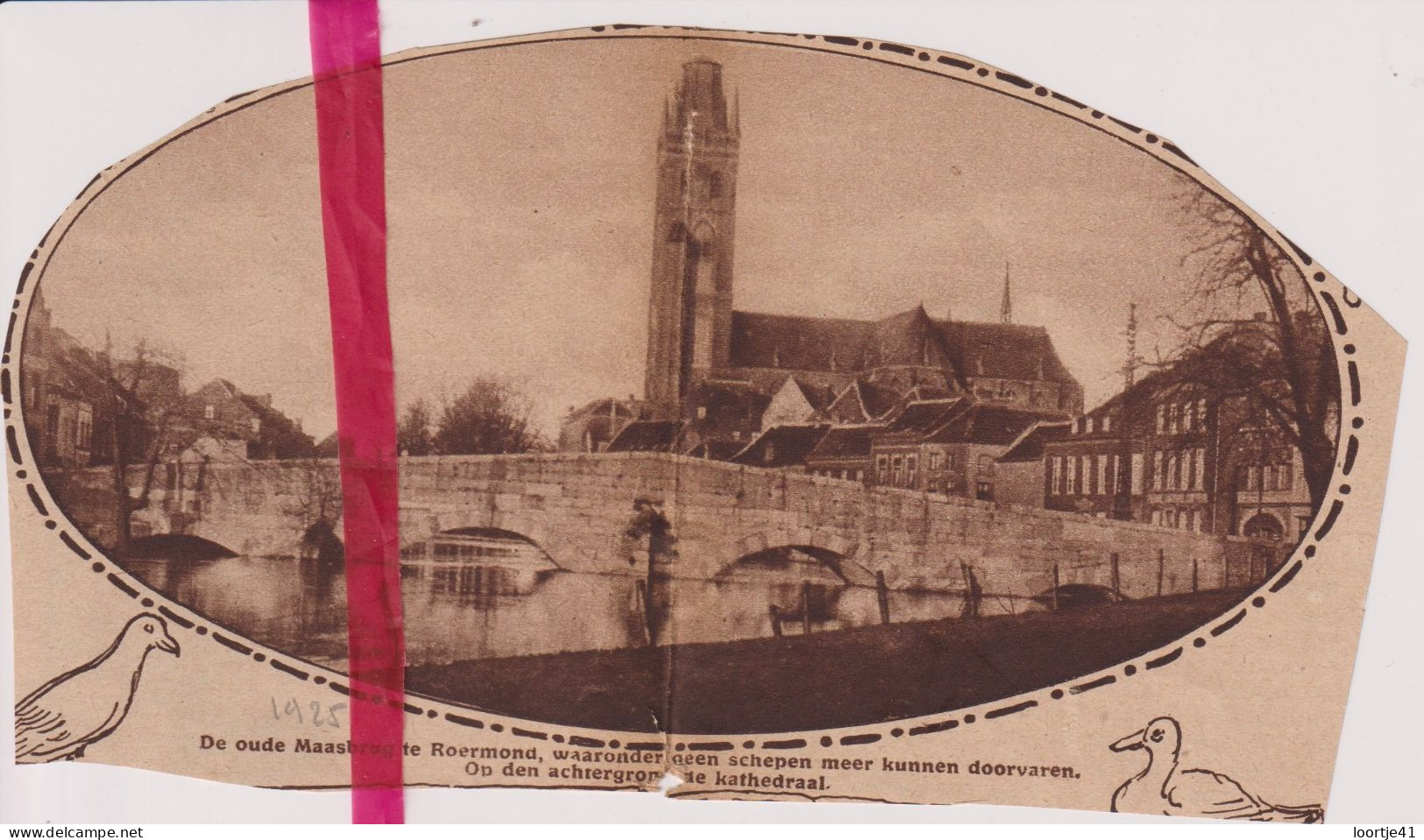 Roermond - De Maasbrug - Orig. Knipsel Coupure Tijdschrift Magazine - 1925 - Non Classificati