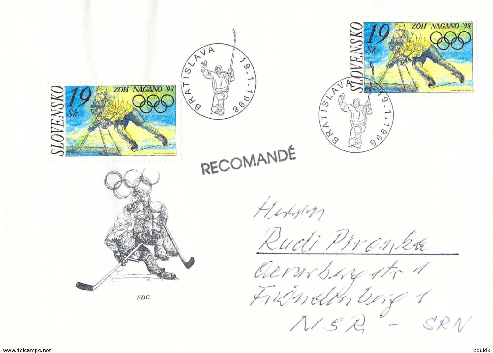 Olympic Games in Nagano 1998. 10 covers. Postal Weight 0,09 kg. Please read Sales Conditions under Image of Lot (009-126