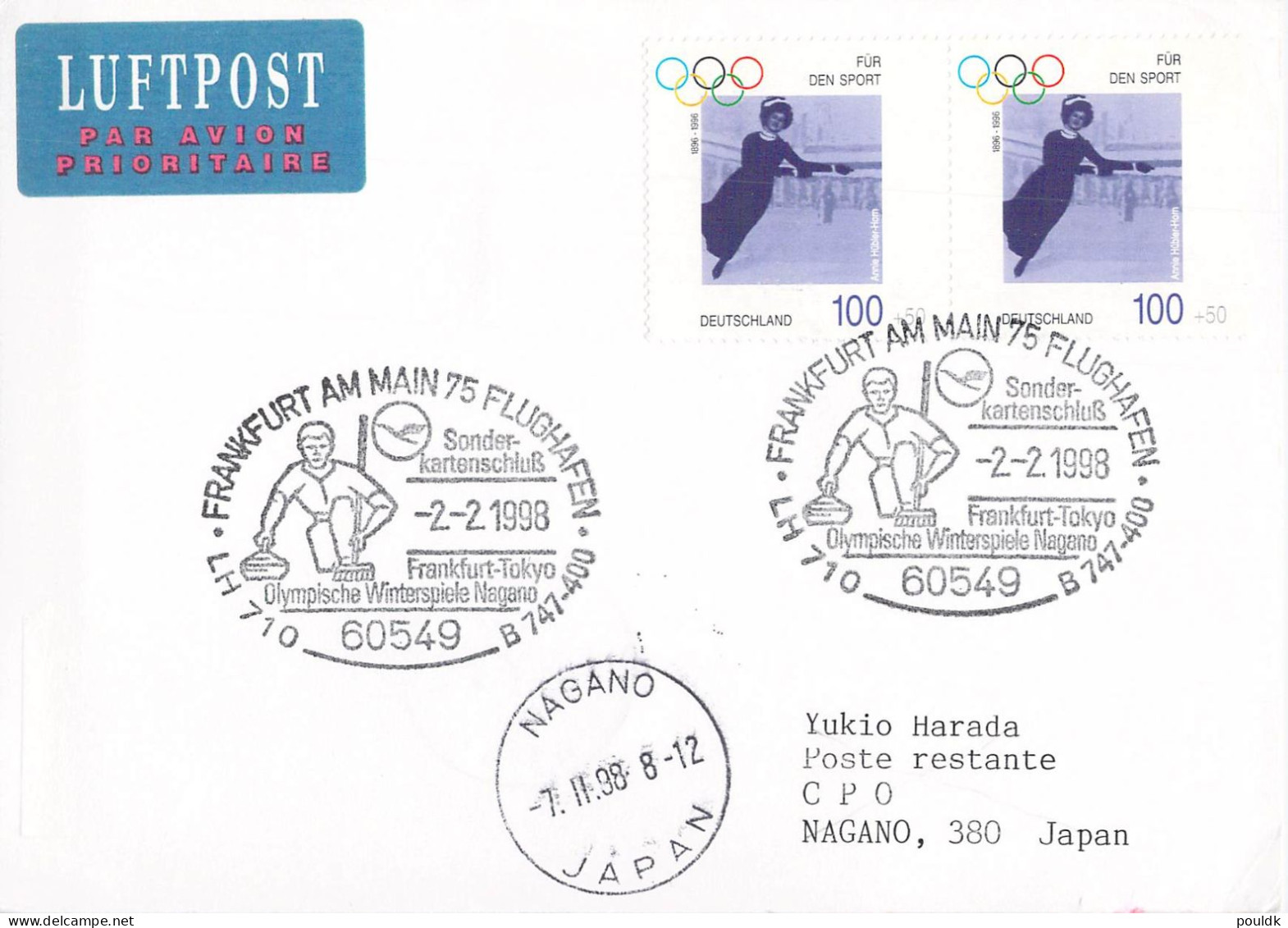 Olympic Games in Nagano 1998. 10 covers. Postal Weight 0,09 kg. Please read Sales Conditions under Image of Lot (009-126