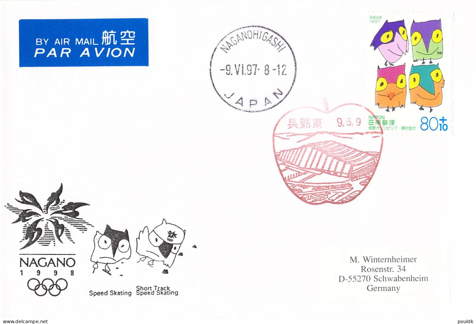 Olympic Games in Nagano 1998. 10 covers. Postal Weight 0,09 kg. Please read Sales Conditions under Image of Lot (009-126