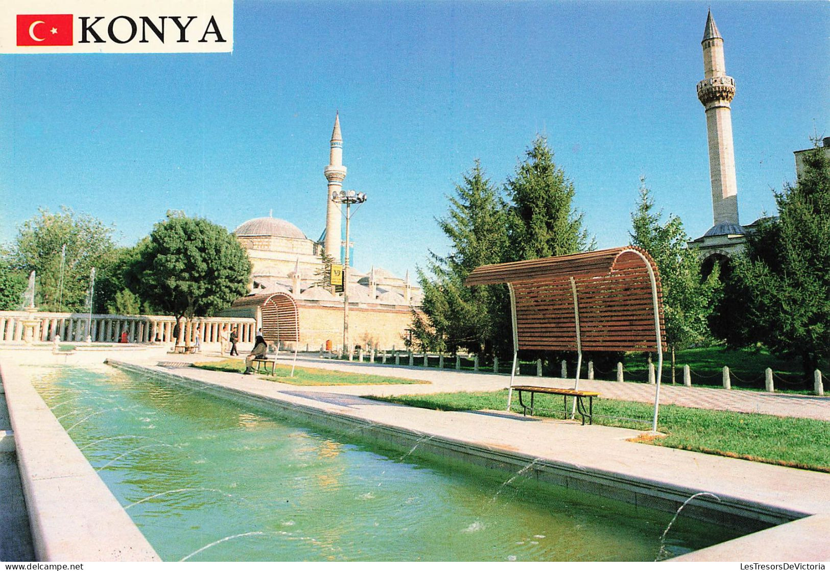TURQUIE - Konya - Turkiye - Vue Sur Le Musée De Mevlana Et La Mosque De Sultan Selim - Animé - Carte Postale Ancienne - Turkey