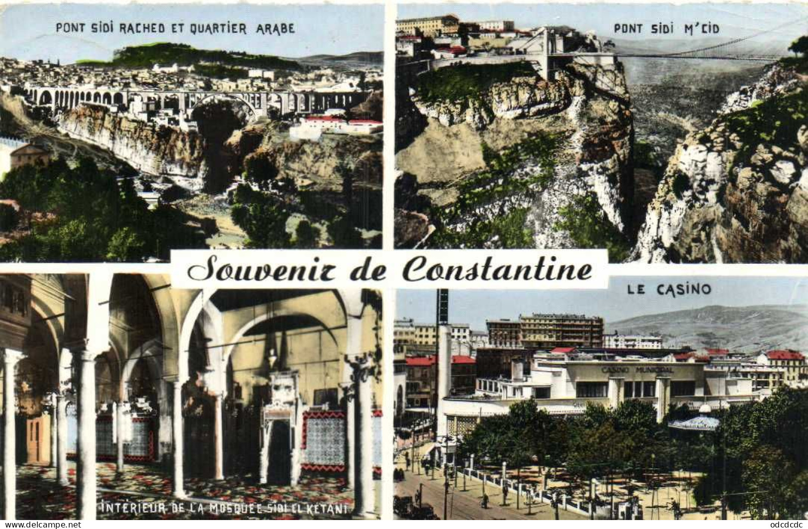 Souvenir De CONSTANTINE 4 Vues  Colorisée RV - Constantine