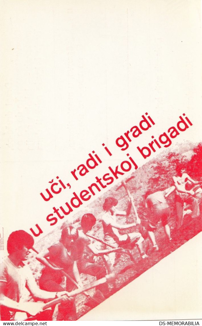 ORA Omladinska Radna Akcija , Studentska Brigada - Yougoslavie