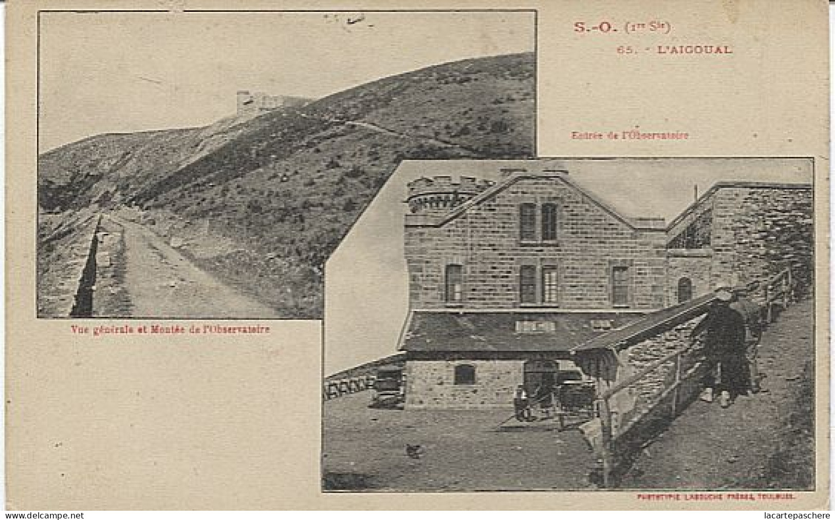 X1024 GARD L' AIGOUAL ENTREE DE L' OBSERVATOIRE ET VUE GENERALE ET MONTEE DE L' OBSERVATOIRE - Andere & Zonder Classificatie