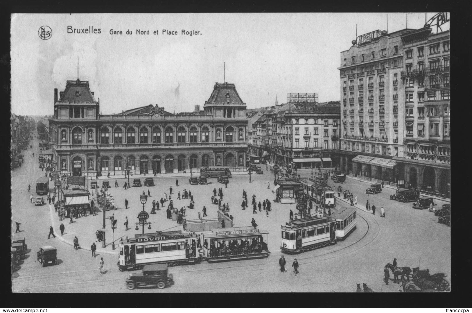 1002 - BELGIQUE - BRUXELLES - Gare Du Nord Et Place Rogler - Autres & Non Classés