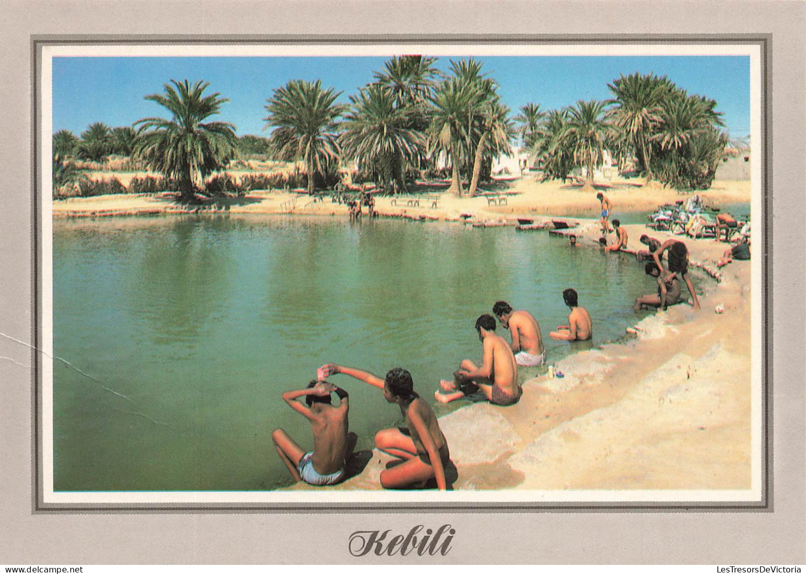 TUNISIE - Kebili - Bain Thermal En Plein Air - Vue Générale - Animé - Carte Postale Ancienne - Tunesien