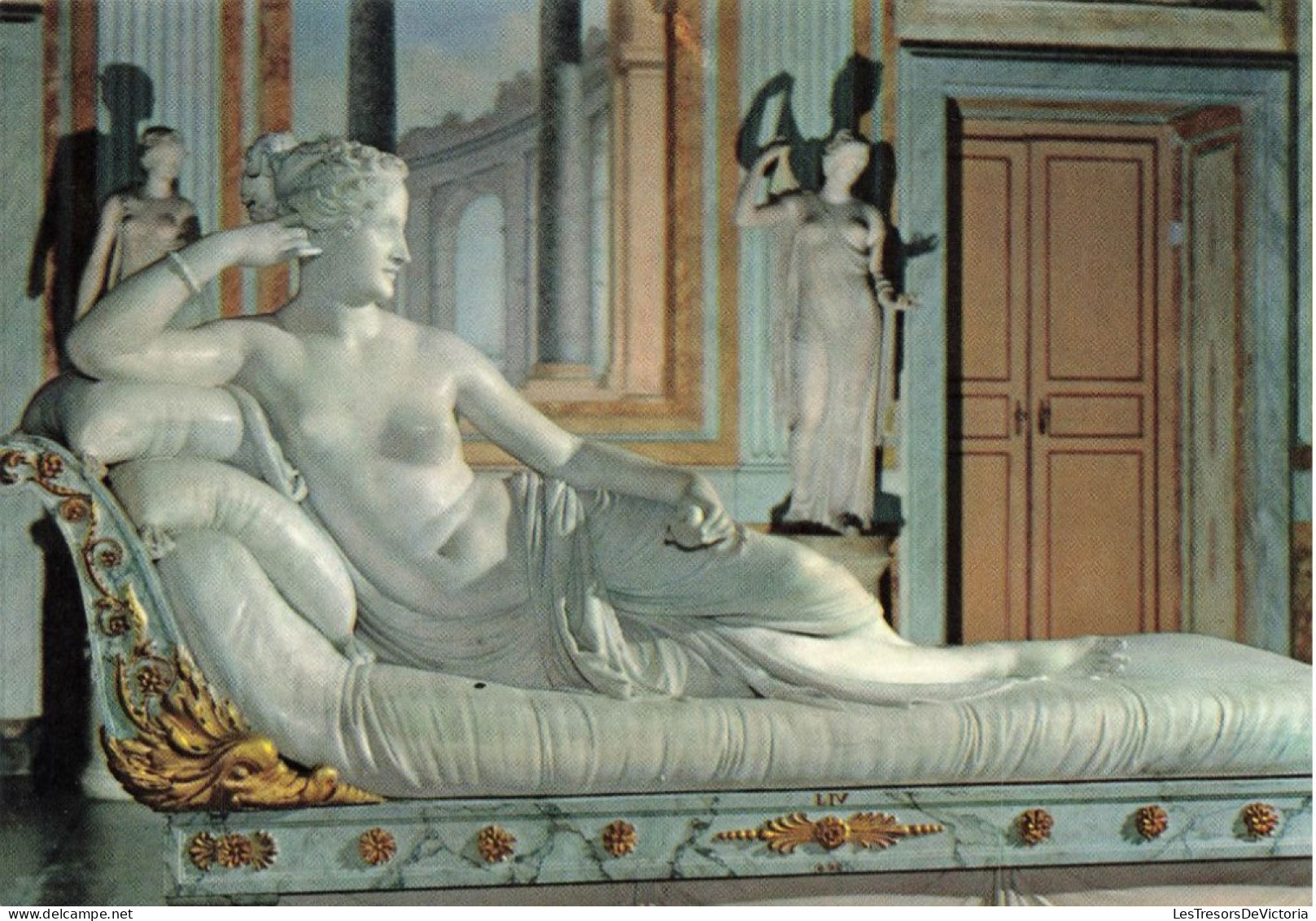 ITALIE - Roma - Galérie Borghese - Salle I - Paoline Borghese - Canova - Statue - Carte Postale Ancienne - Museums