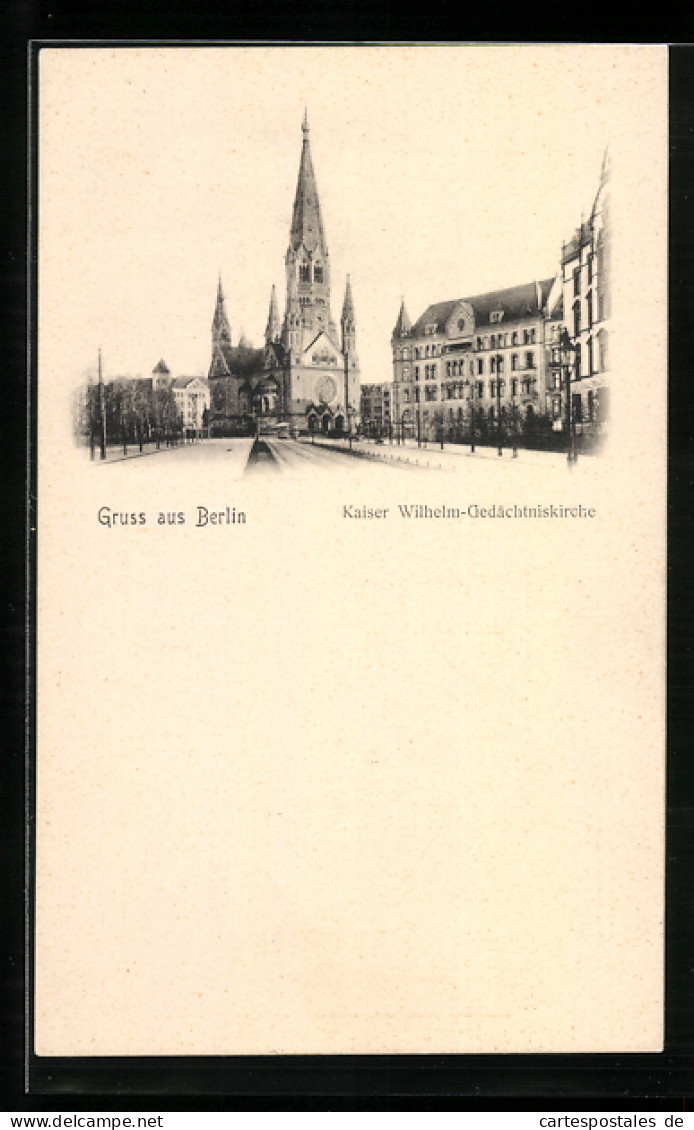 AK Berlin-Charlottenburg, Kaiser Wilhelm-Gedächtniskirche  - Charlottenburg