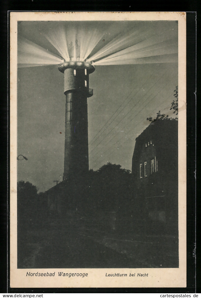 AK Wangerooge, Nordseebad, Leuchtturm Bei Nacht  - Wangerooge
