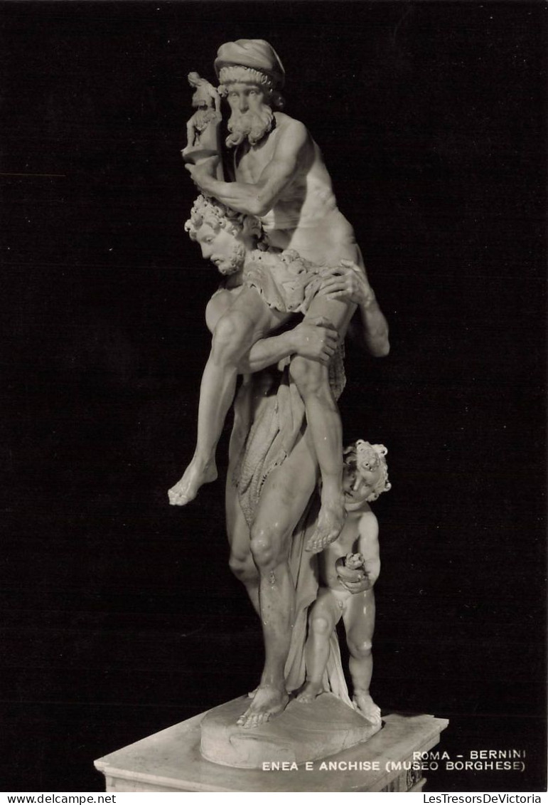 ITALIE - Roma - Bernini - Enea E Anchise (Museo Borghese) - Statue - Carte Postale Ancienne - Museos